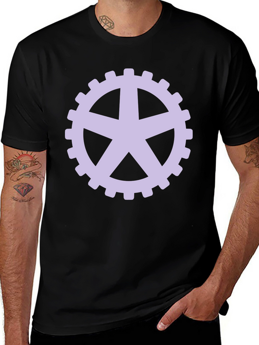 Gear Star Graphic Tee - Black Crew Neck T-Shirt