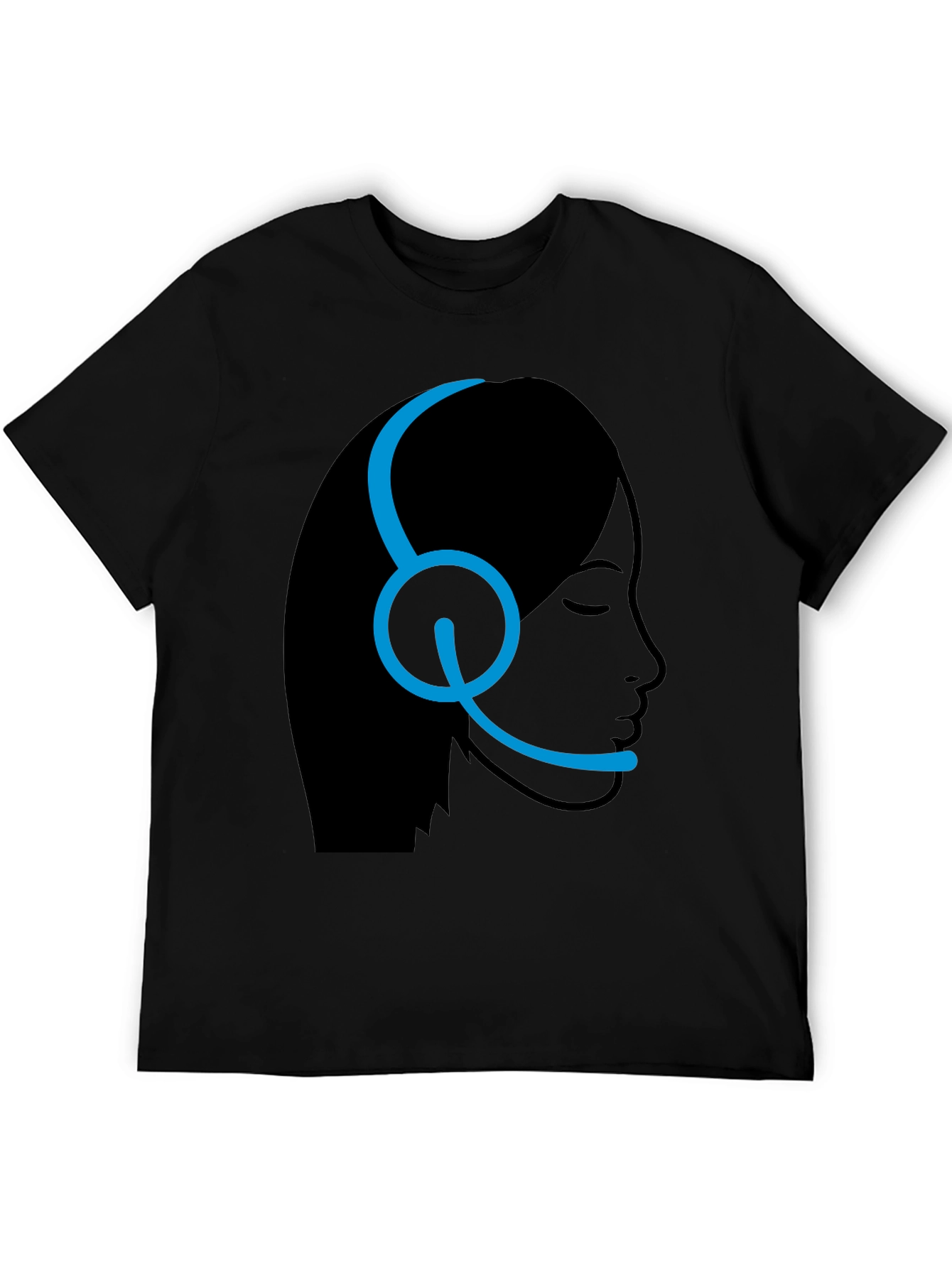 Customer Service Rep T-Shirt - Black Headset Design