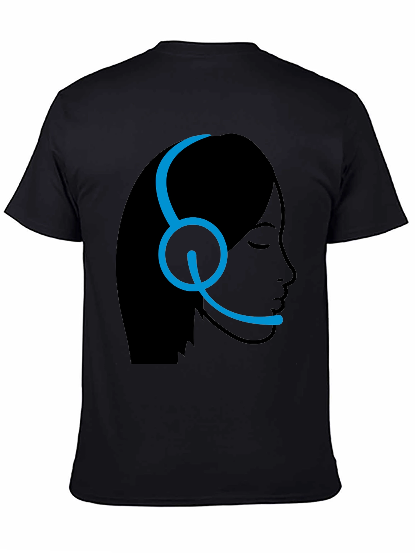 Customer Service Rep T-Shirt - Black Headset Design