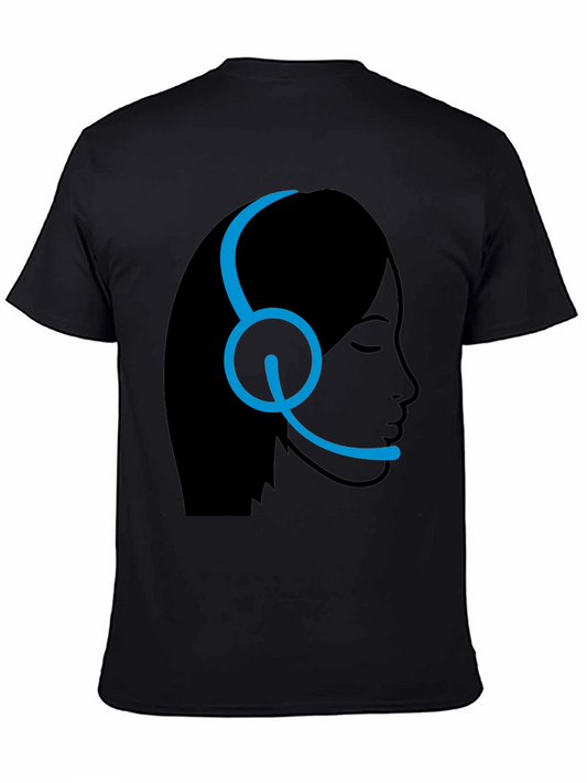 Customer Service Rep T-Shirt - Black Headset Design
