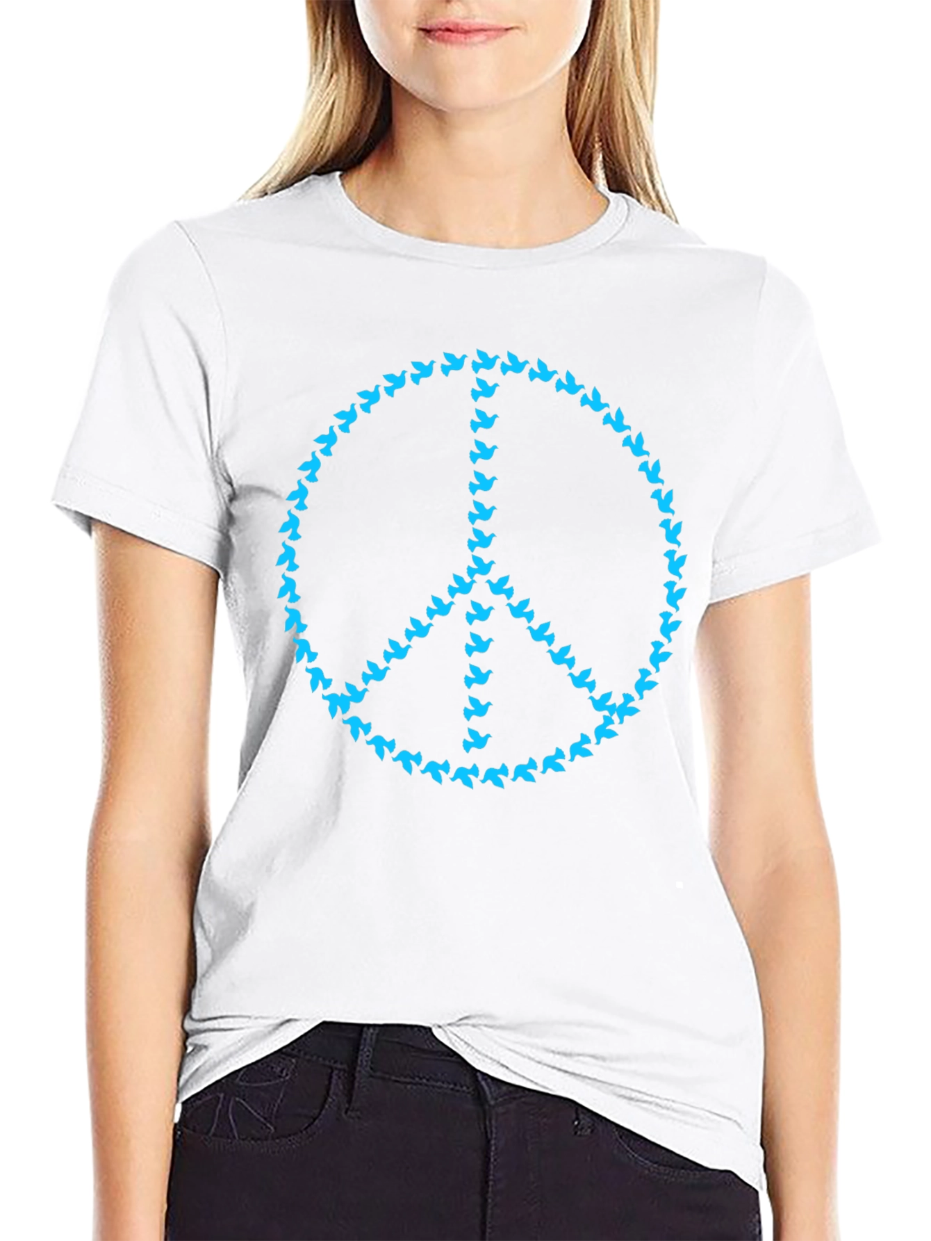 Peace Dove Graphic T-Shirt - Black