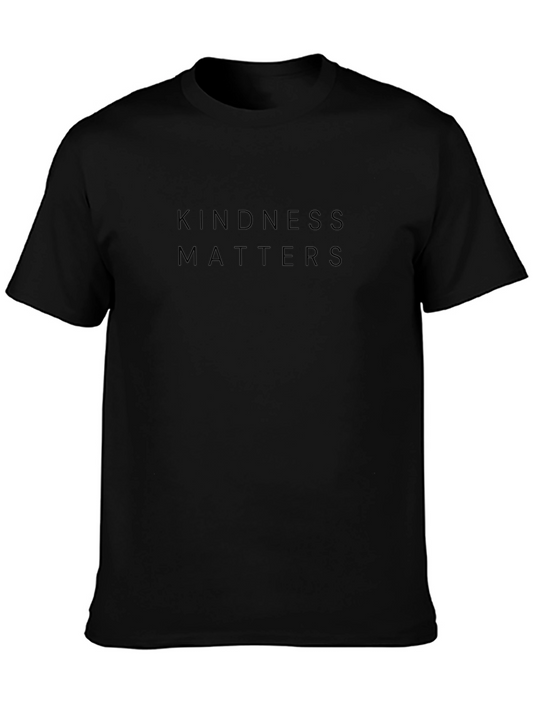 Kindness Matters Black T-Shirt - Short Sleeve Crew Neck