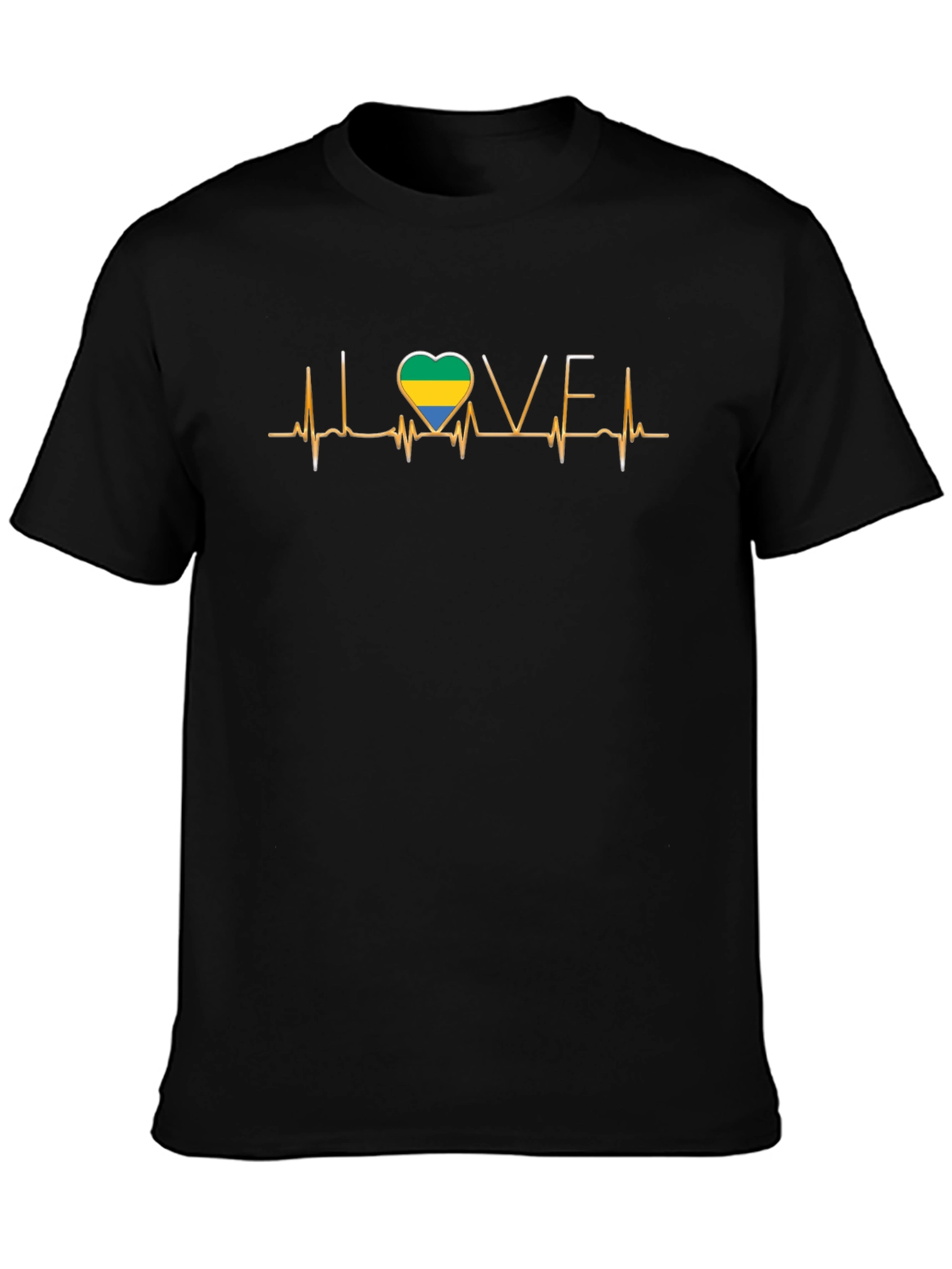 I Love Gabon T-Shirt Heartbeat Design