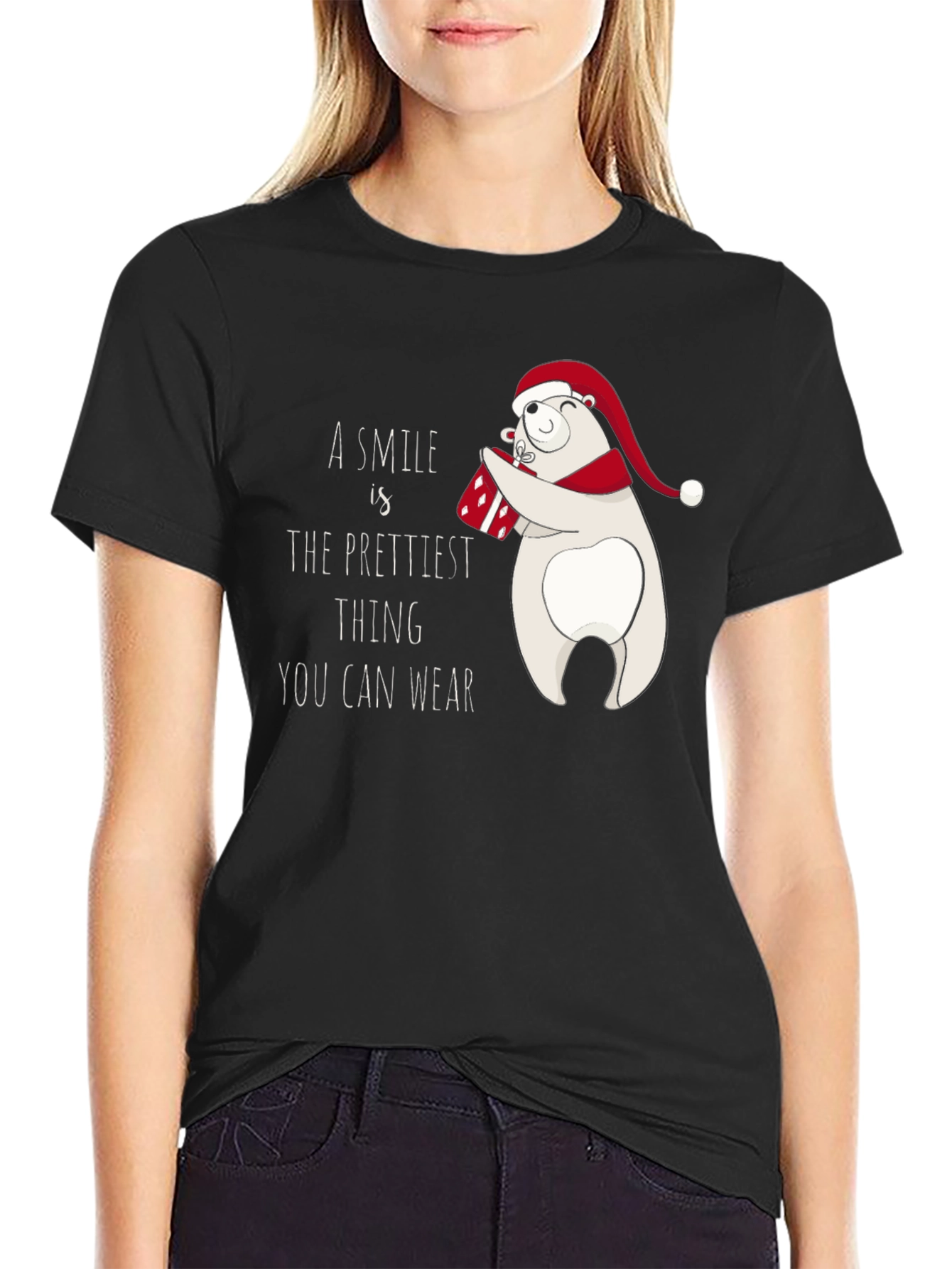 Festive Polar Bear Graphic Tee