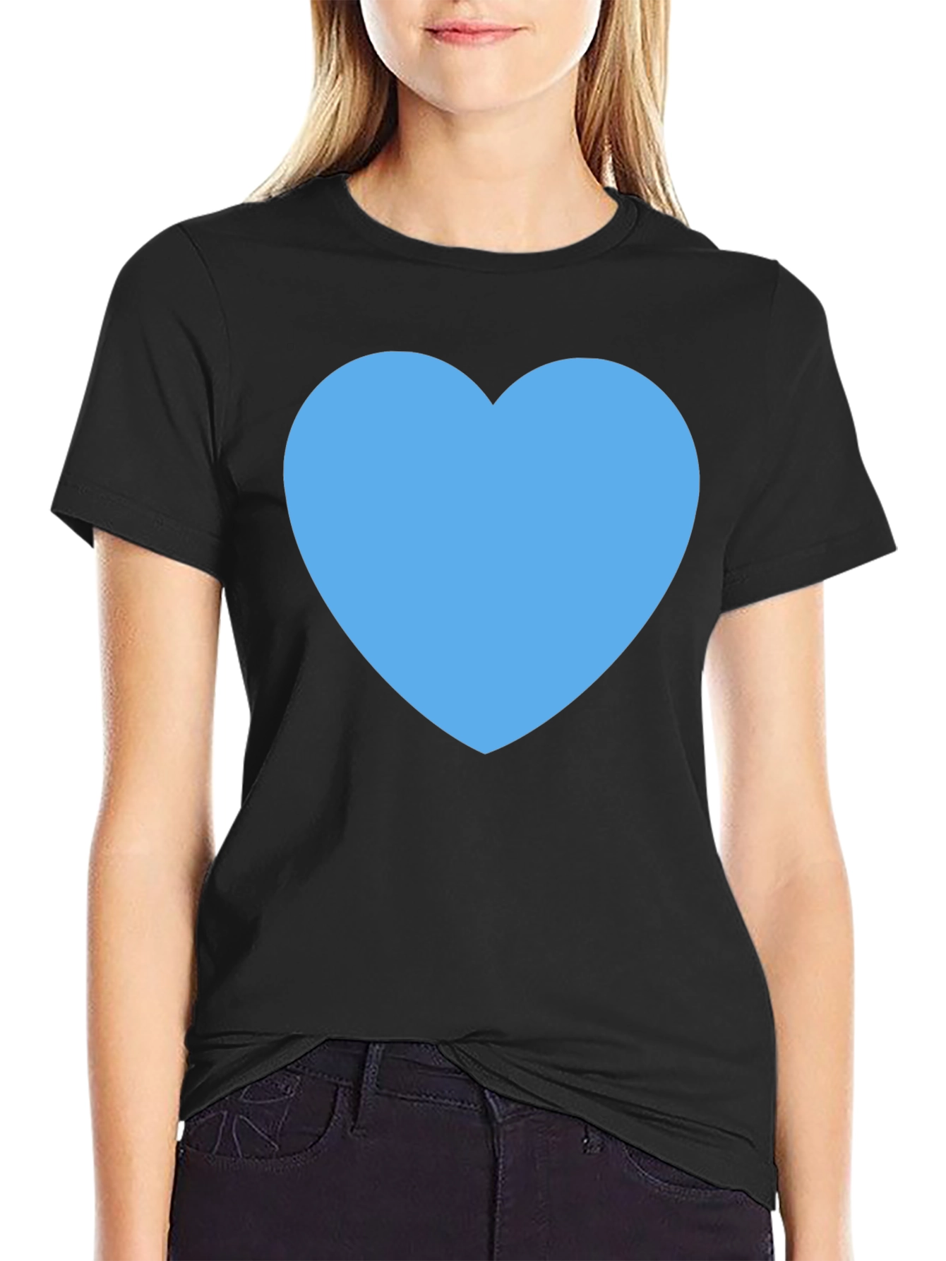Heart Graphic Black T-Shirt - Express Your Love