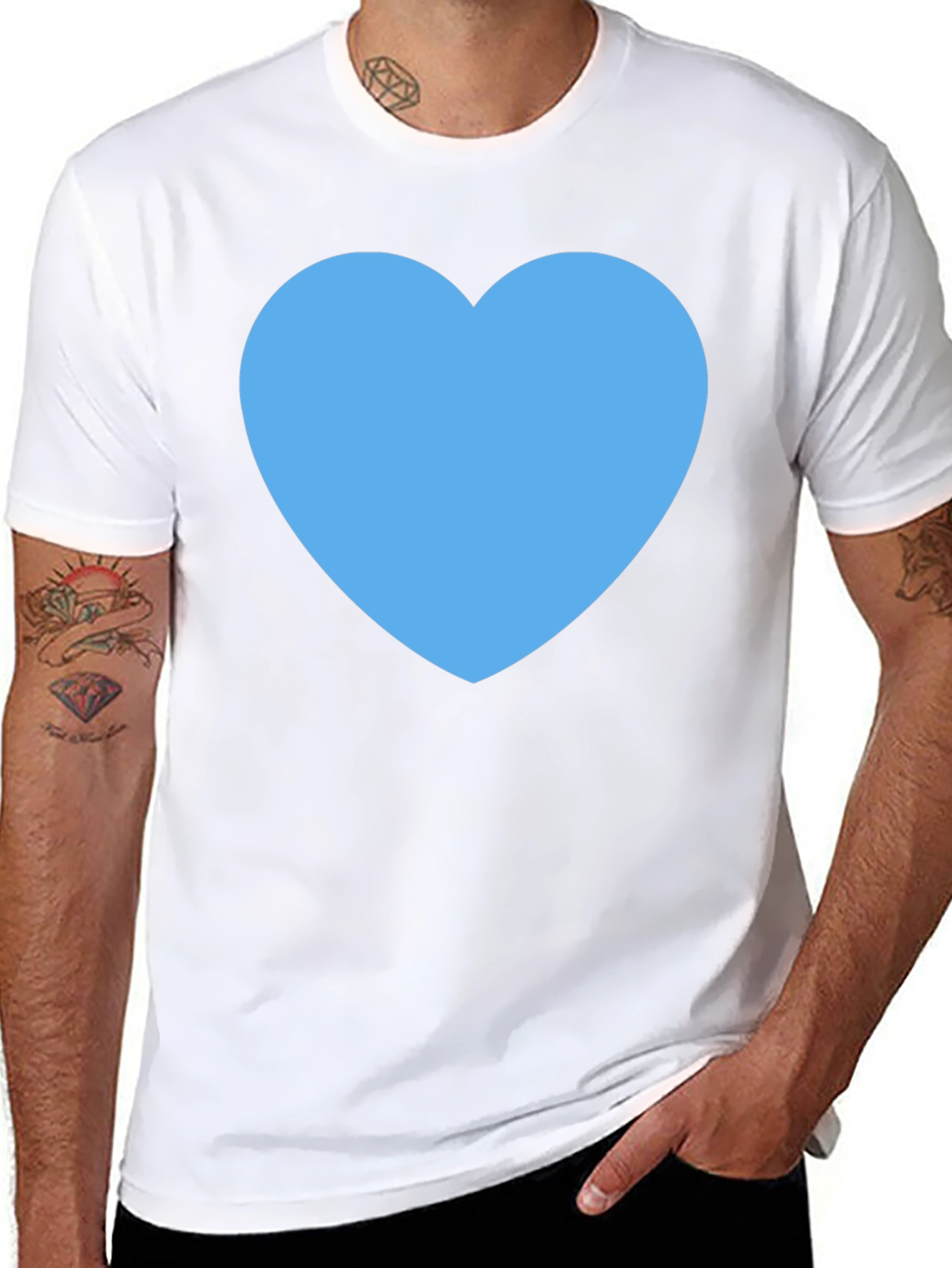Heart Graphic Black T-Shirt - Express Your Love