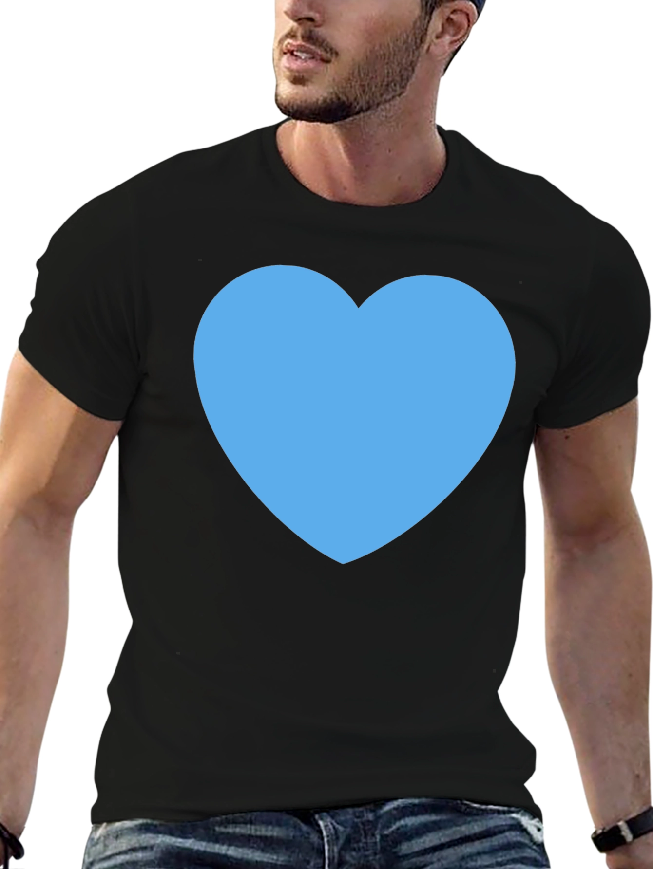 Heart Graphic Black T-Shirt - Express Your Love