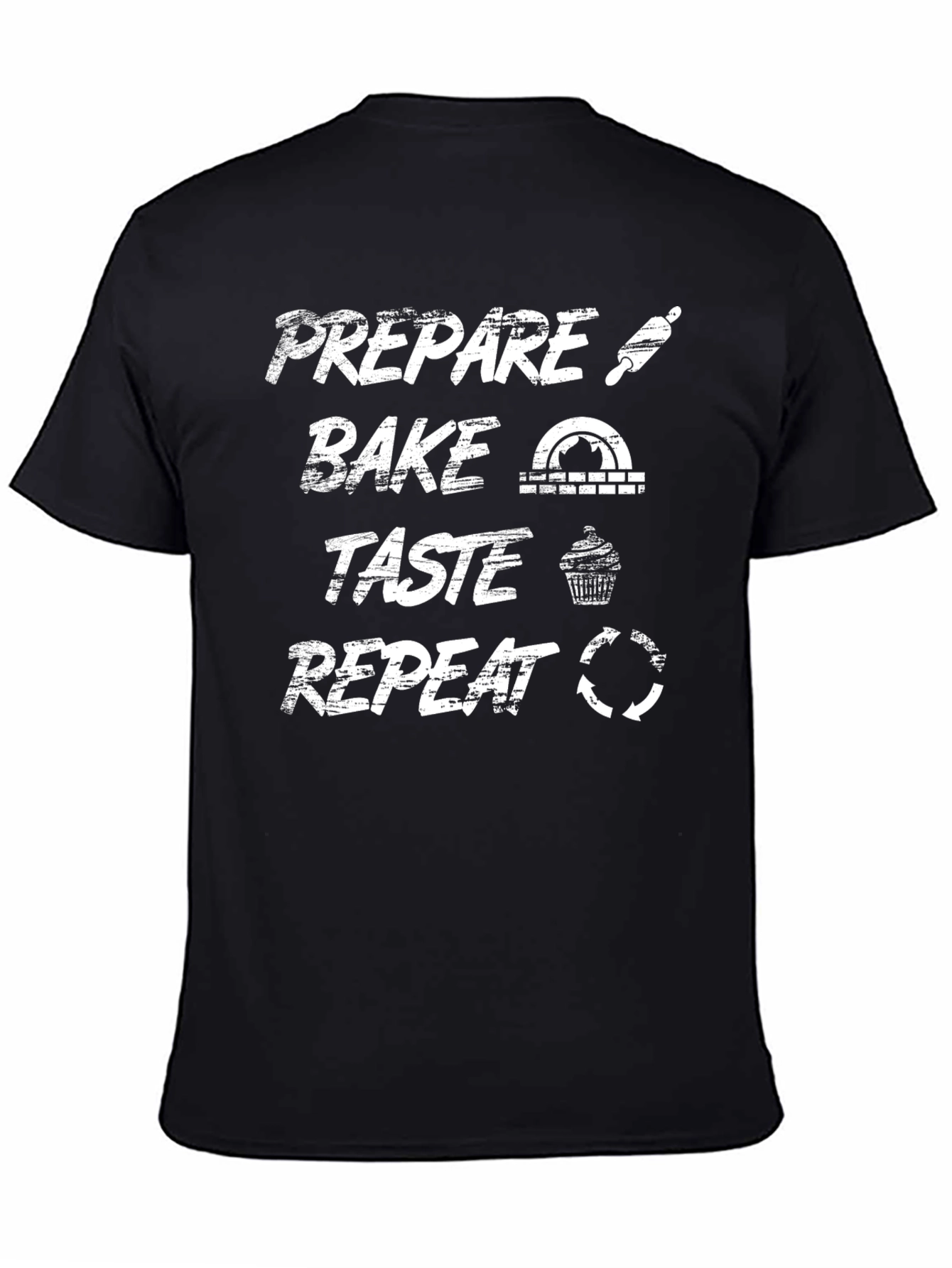 Prepare Bake Taste Repeat Graphic Tee