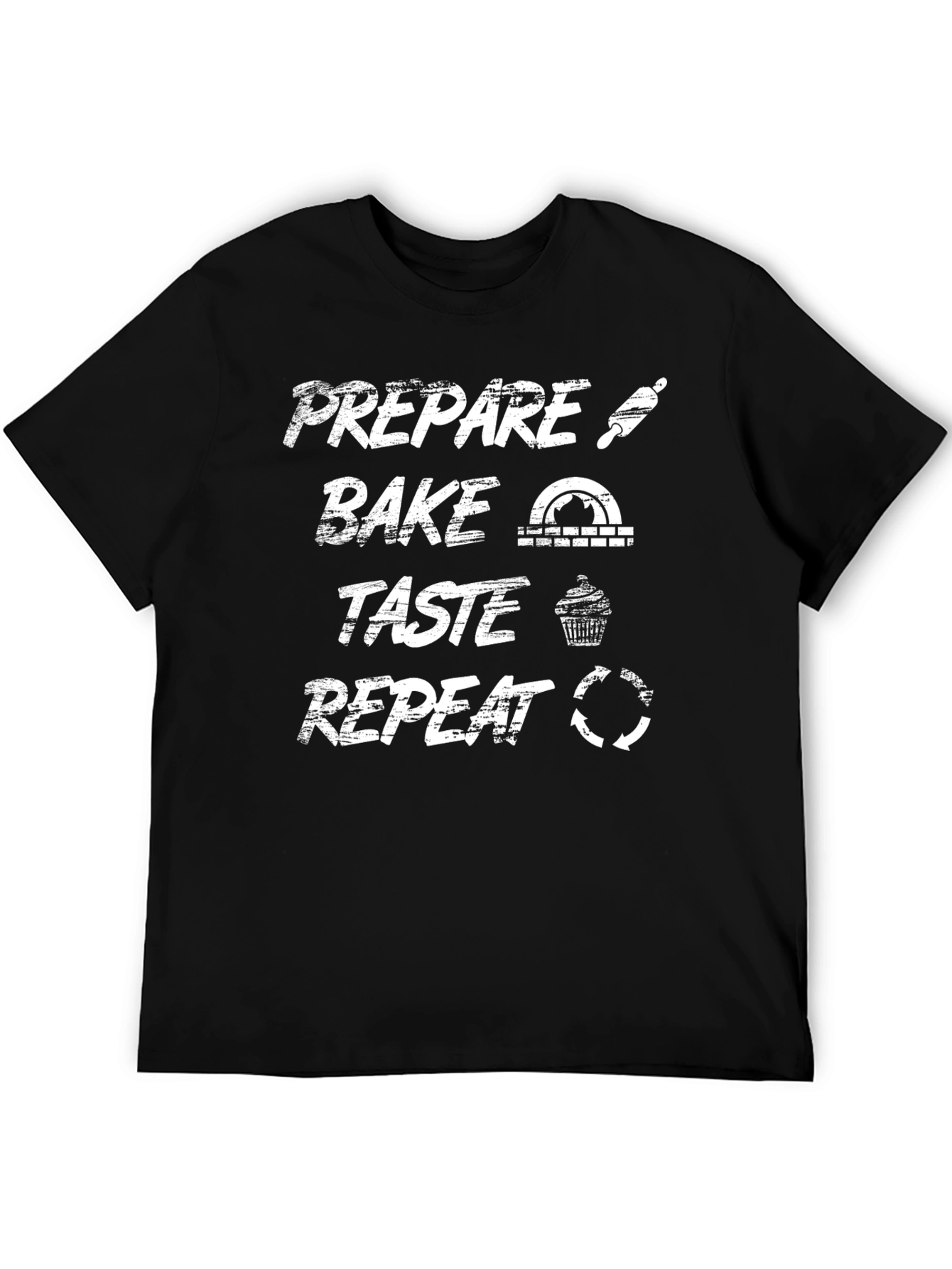 Prepare Bake Taste Repeat Graphic Tee