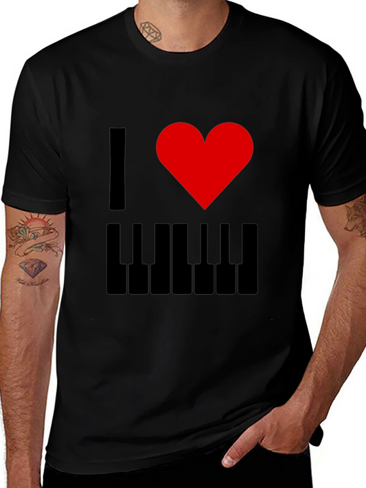 I Love Piano T-Shirt - Music Lover Tee