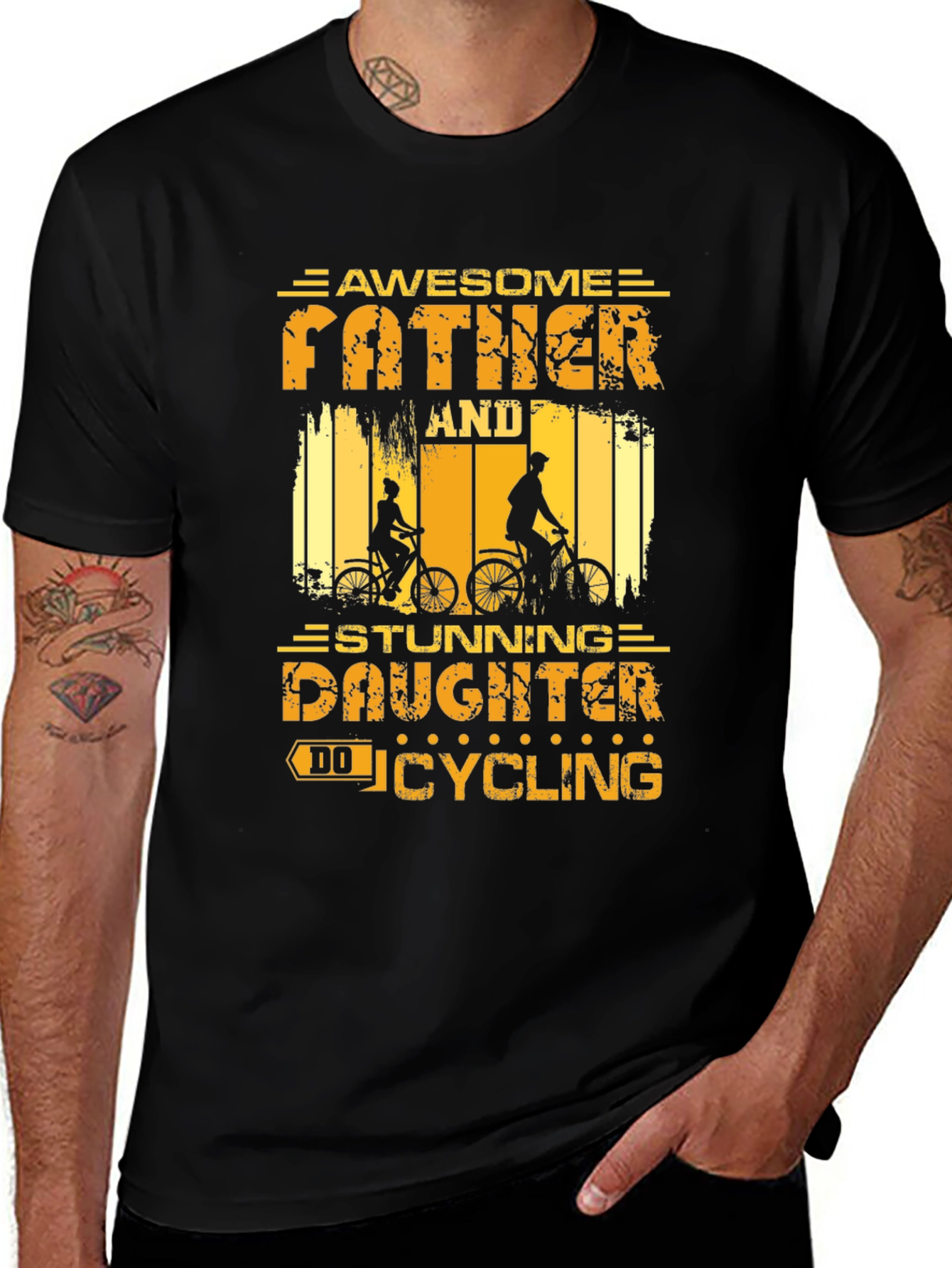 Awesome Father & Daughter Cycling T-Shirt
