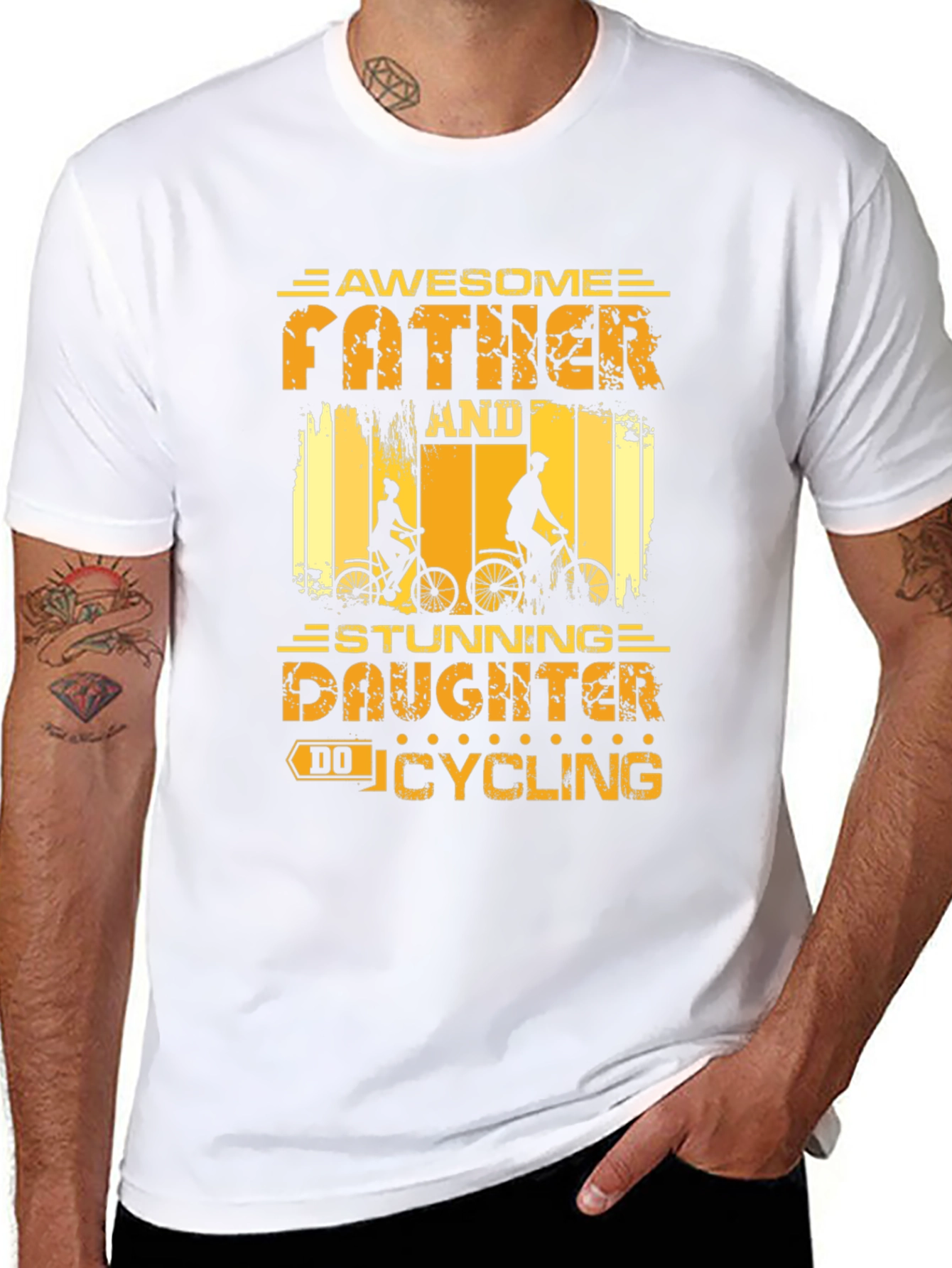 Awesome Father & Daughter Cycling T-Shirt