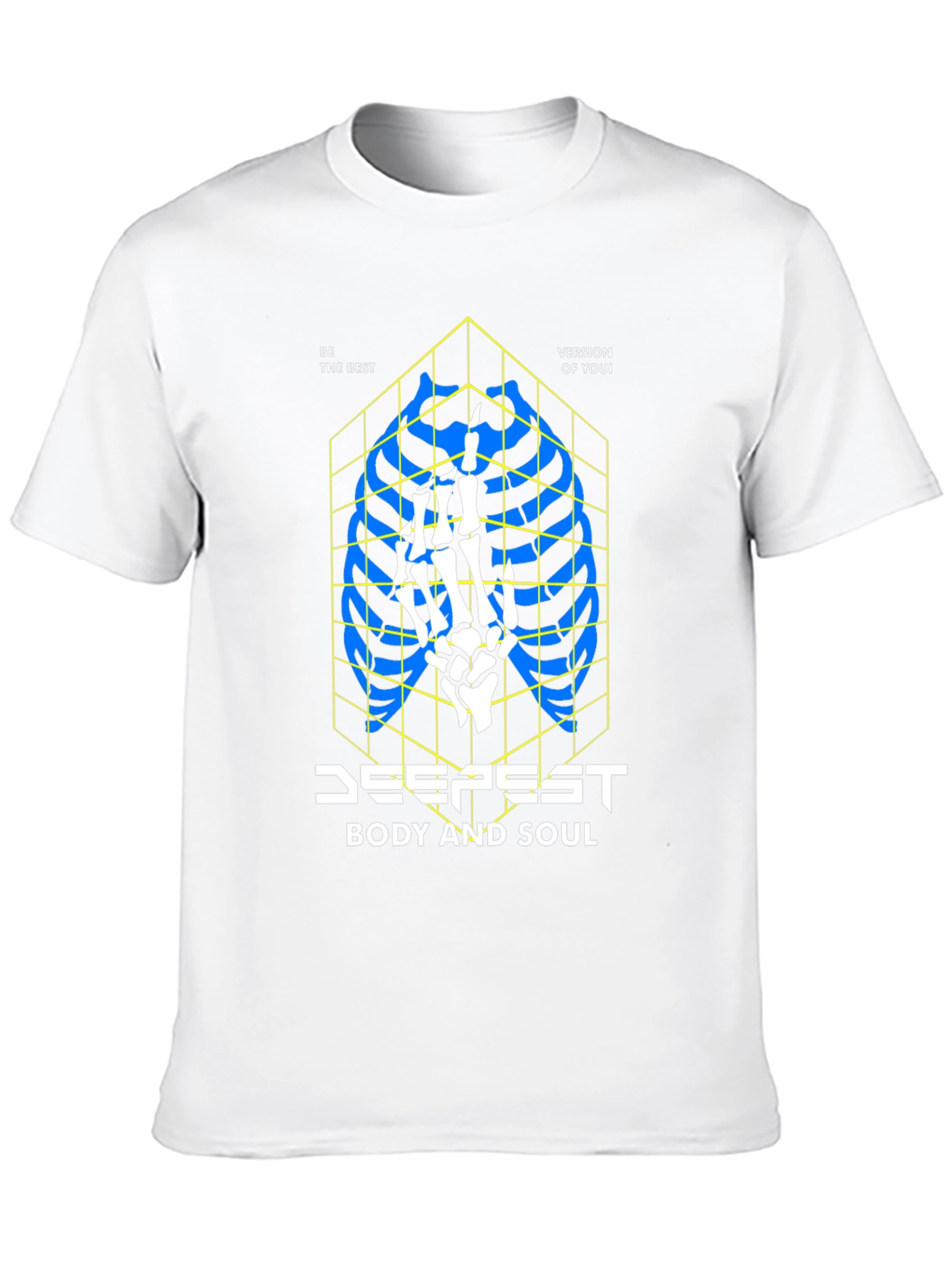 Edgy Skeleton Ribcage Graphic T-Shirt