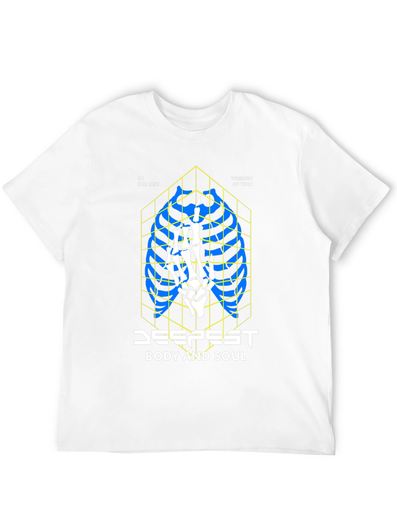 Edgy Skeleton Ribcage Graphic T-Shirt