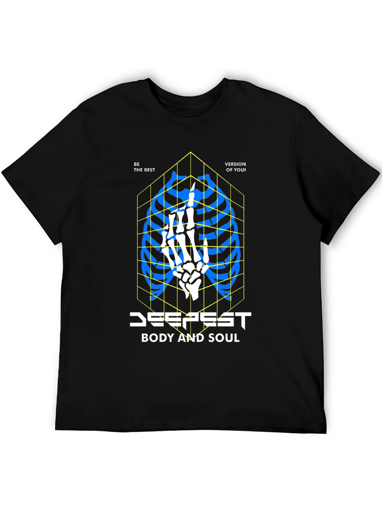 Edgy Skeleton Ribcage Graphic T-Shirt