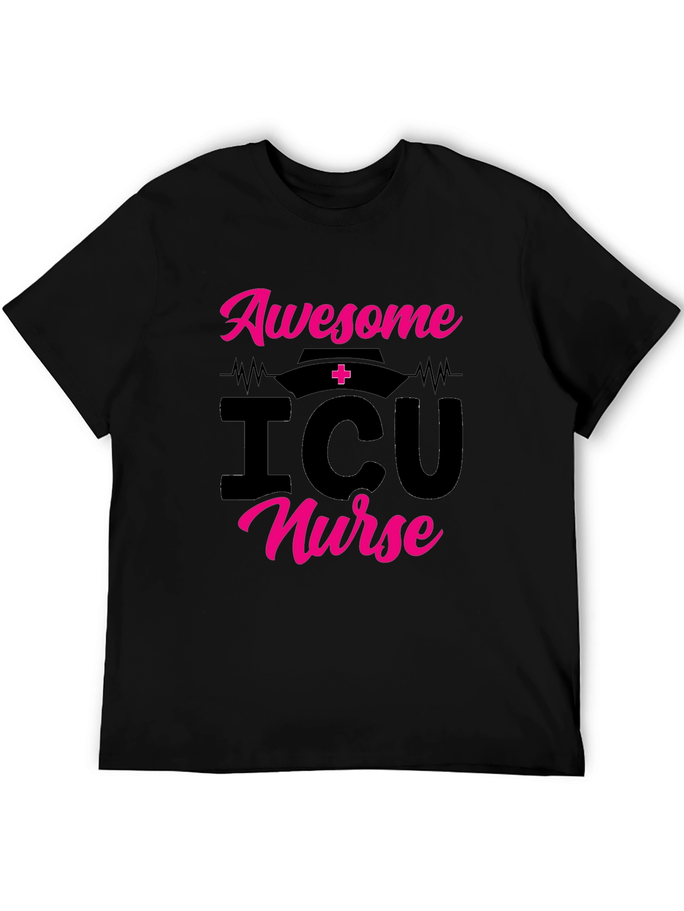 Awesome ICU Nurse Graphic Tee Shirt