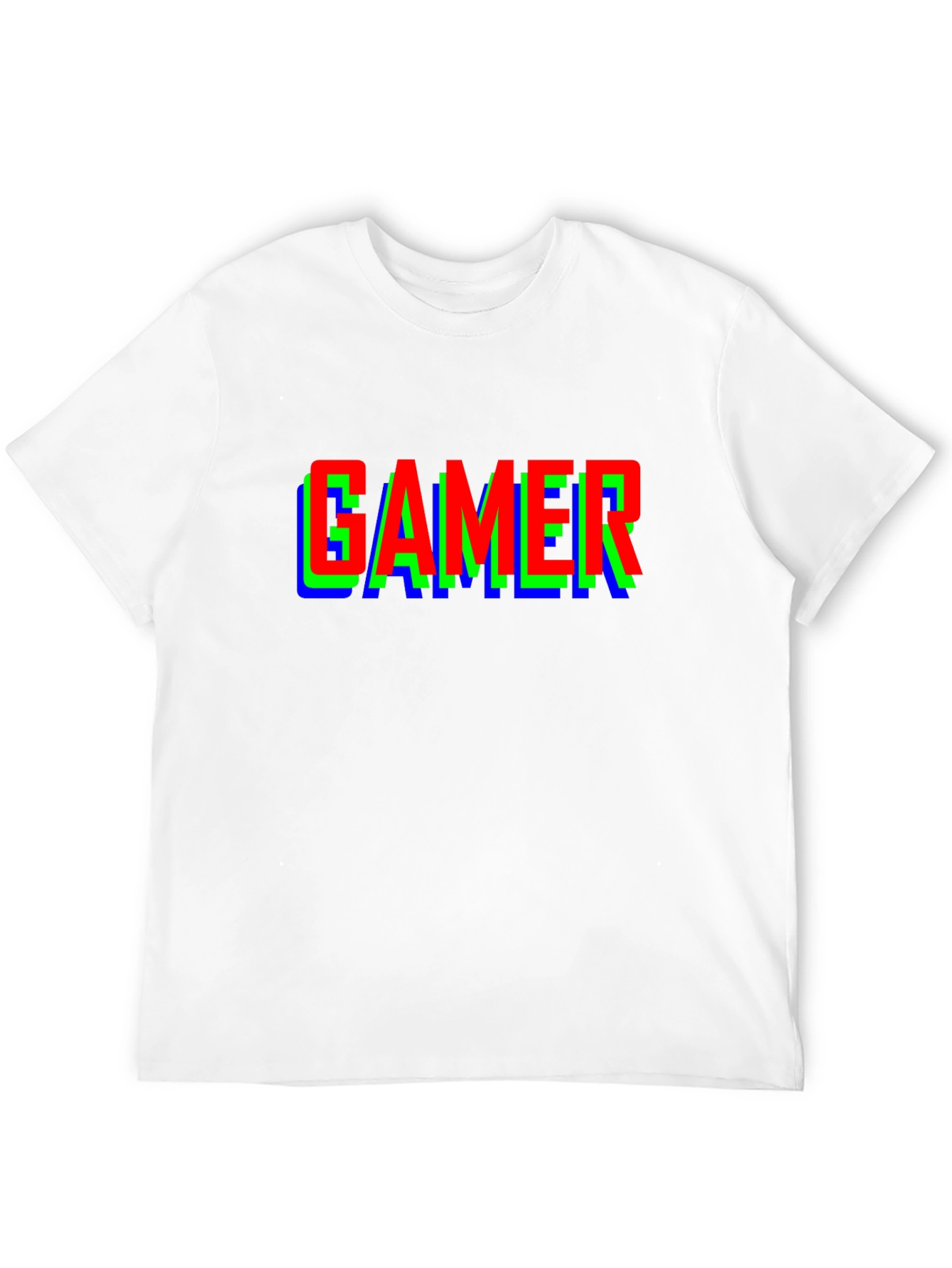Gamer RGB Glitch Effect T-Shirt
