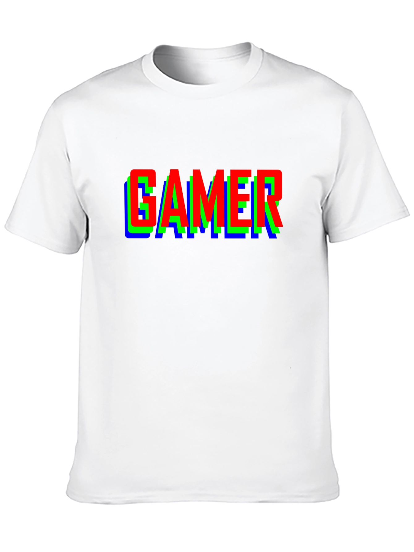 Gamer RGB Glitch Effect T-Shirt