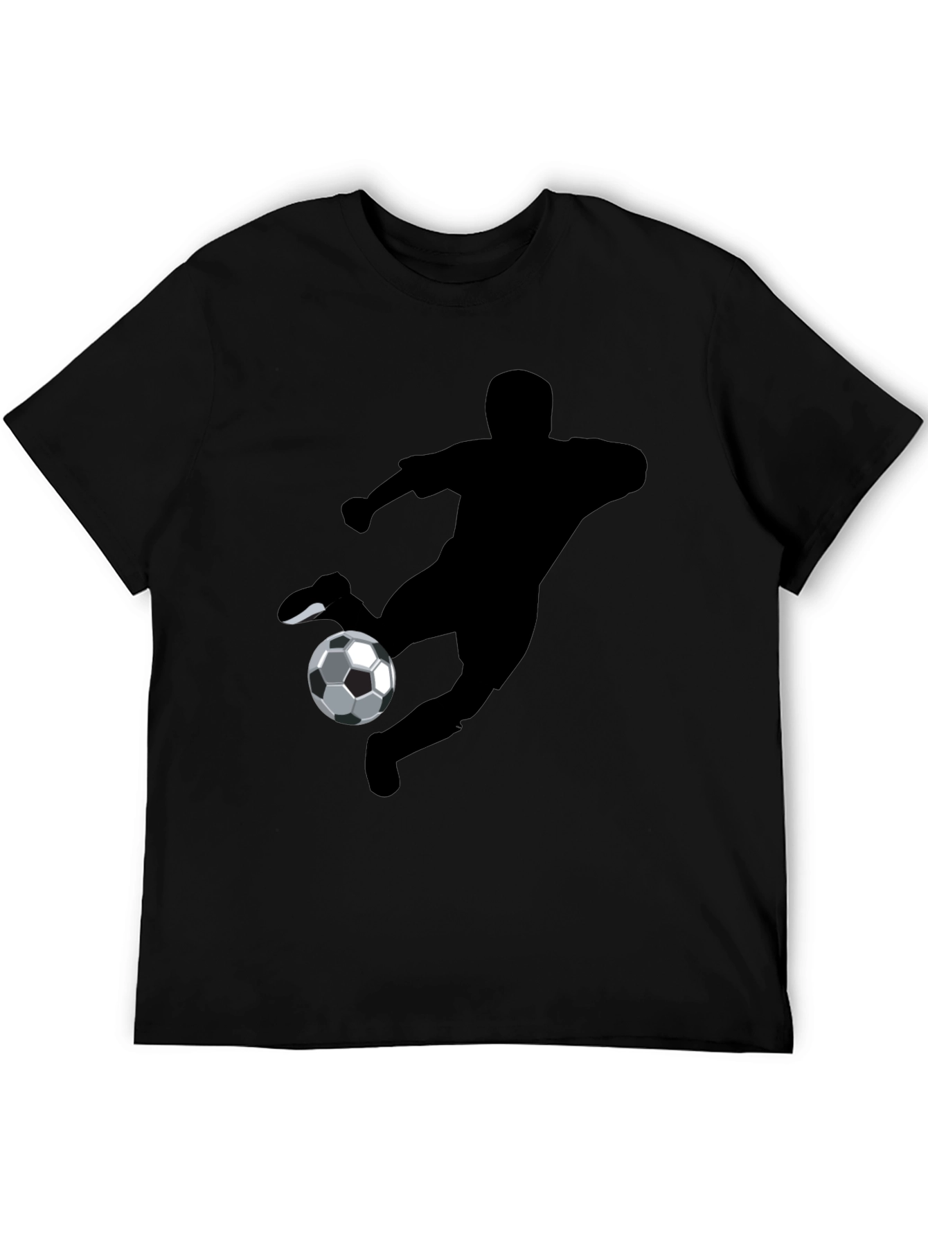 Soccer Player Graphic Black T-Shirt