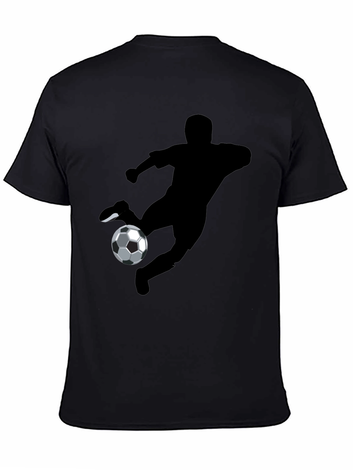 Soccer Player Graphic Black T-Shirt