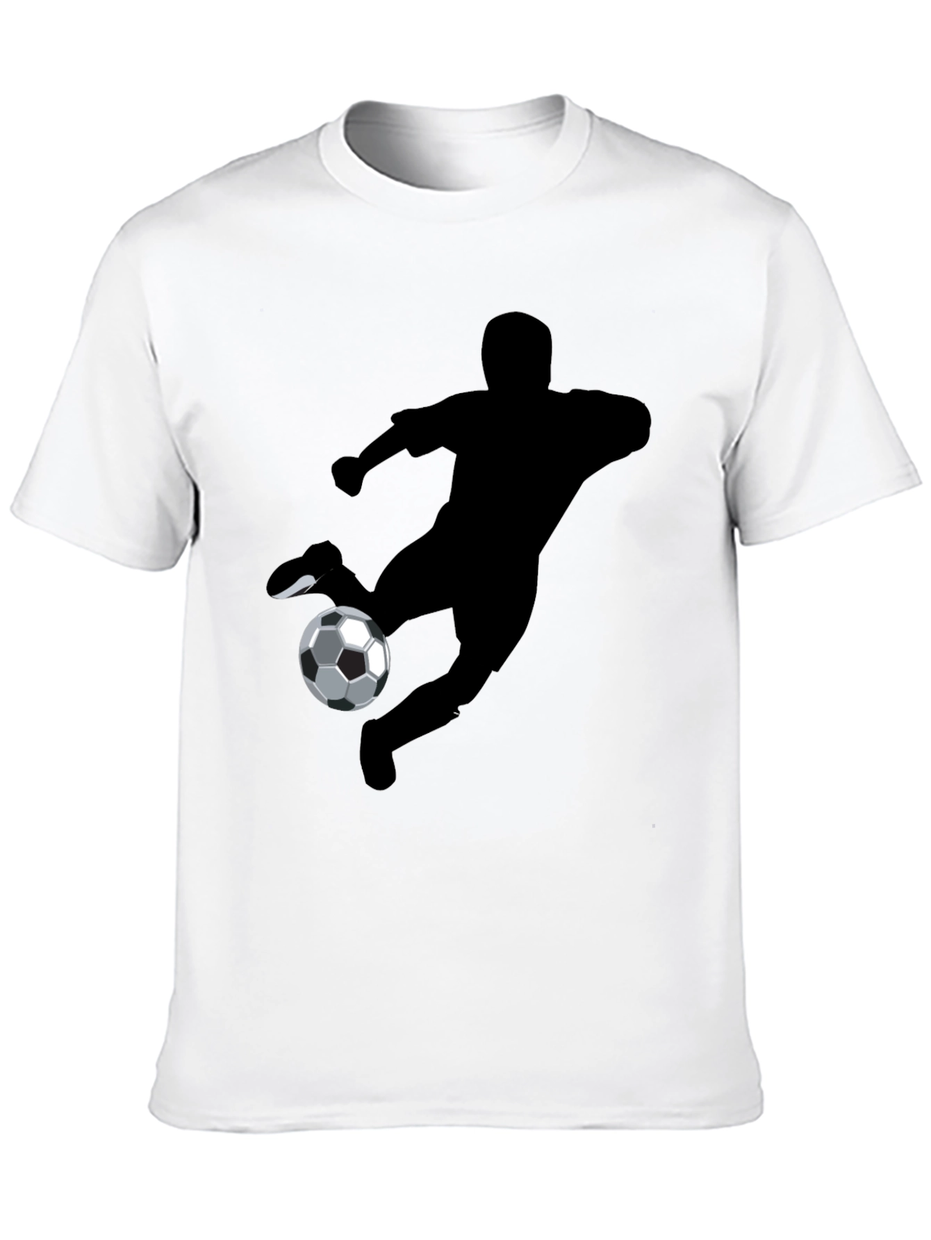 Soccer Player Graphic Black T-Shirt