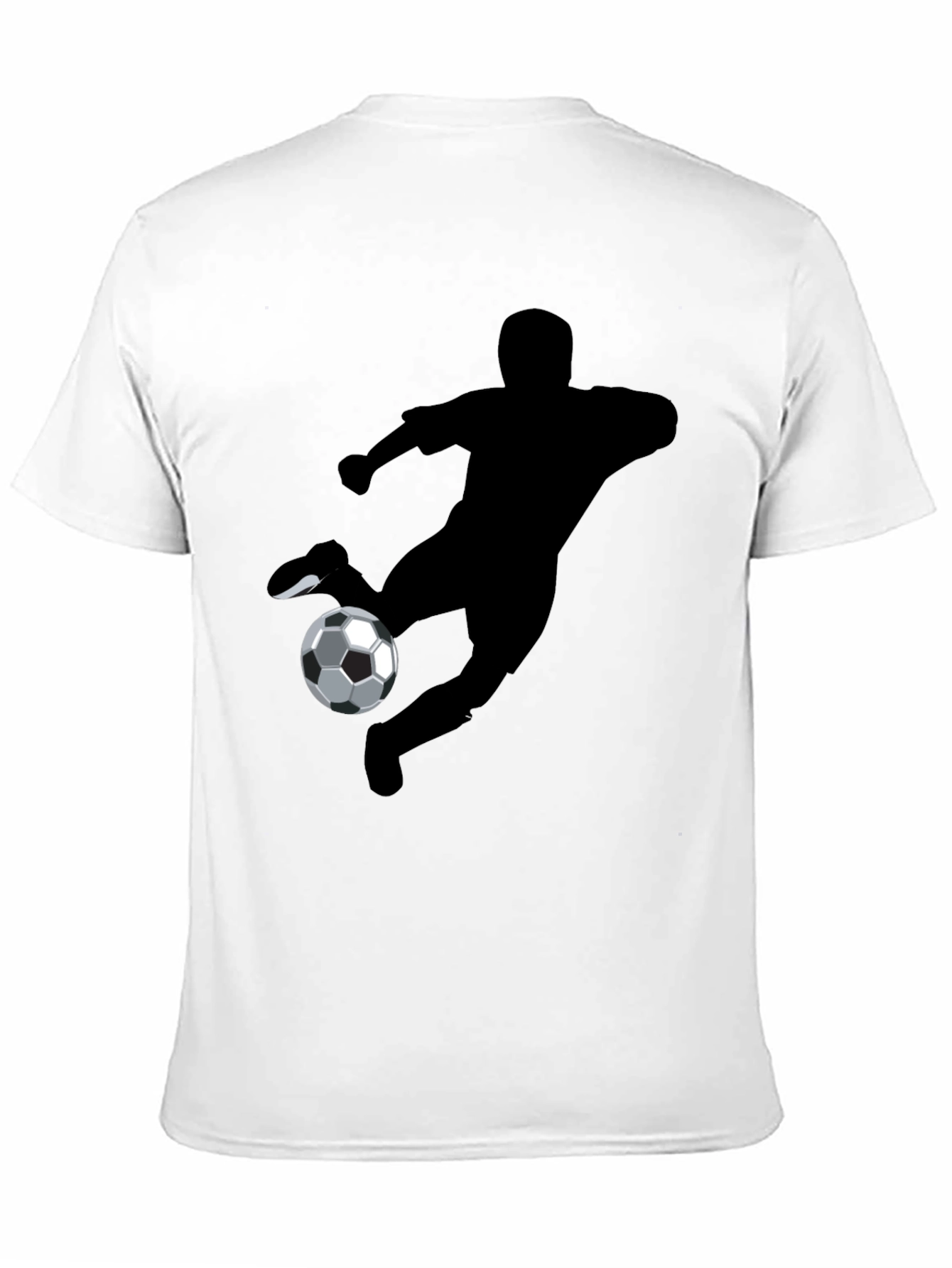 Soccer Player Graphic Black T-Shirt