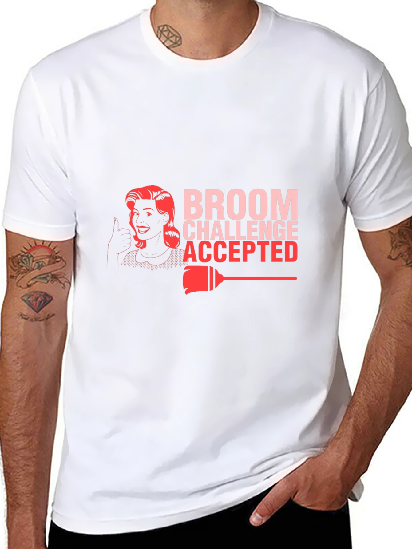 Broom Challenge Accepted Black T-Shirt