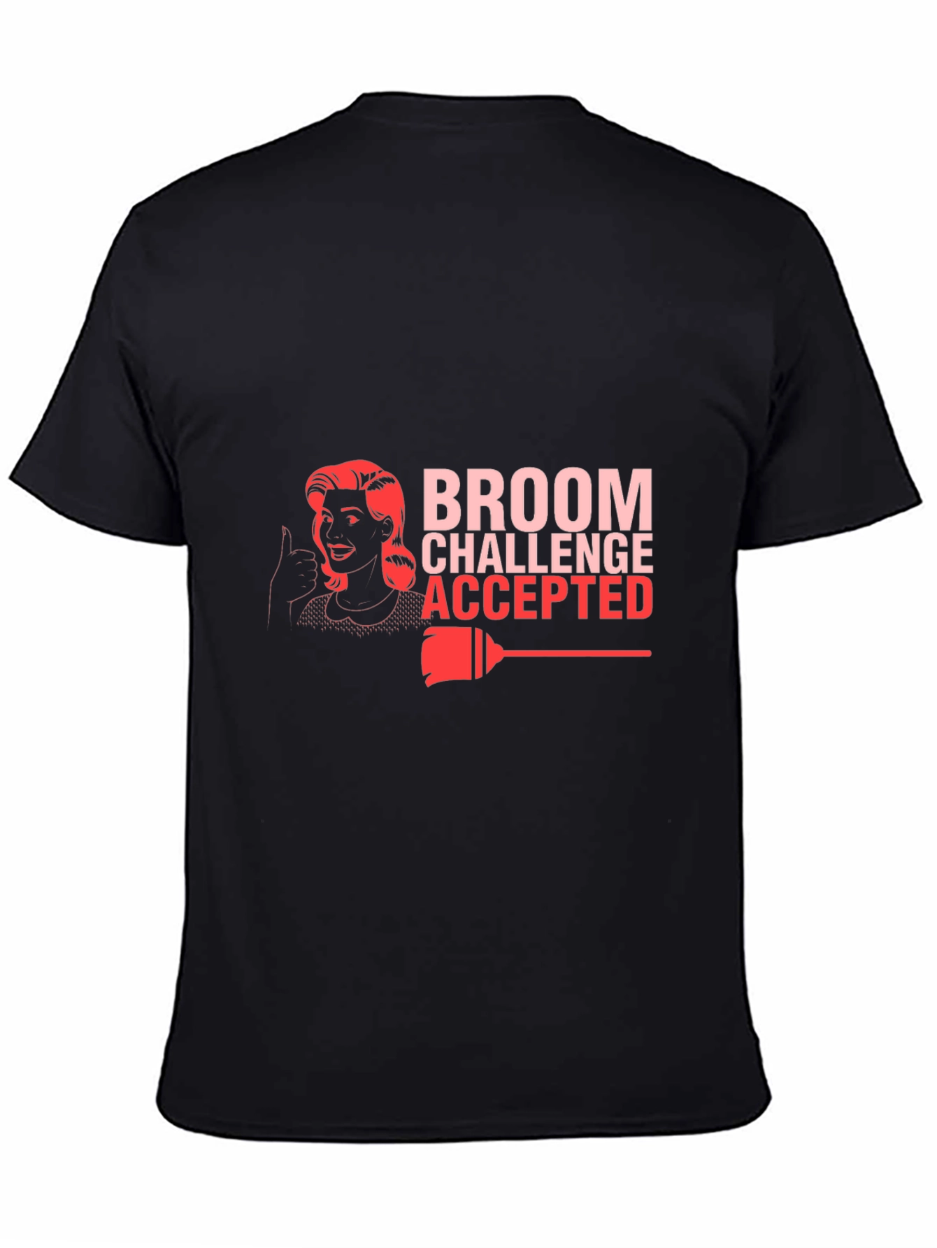Broom Challenge Accepted Black T-Shirt