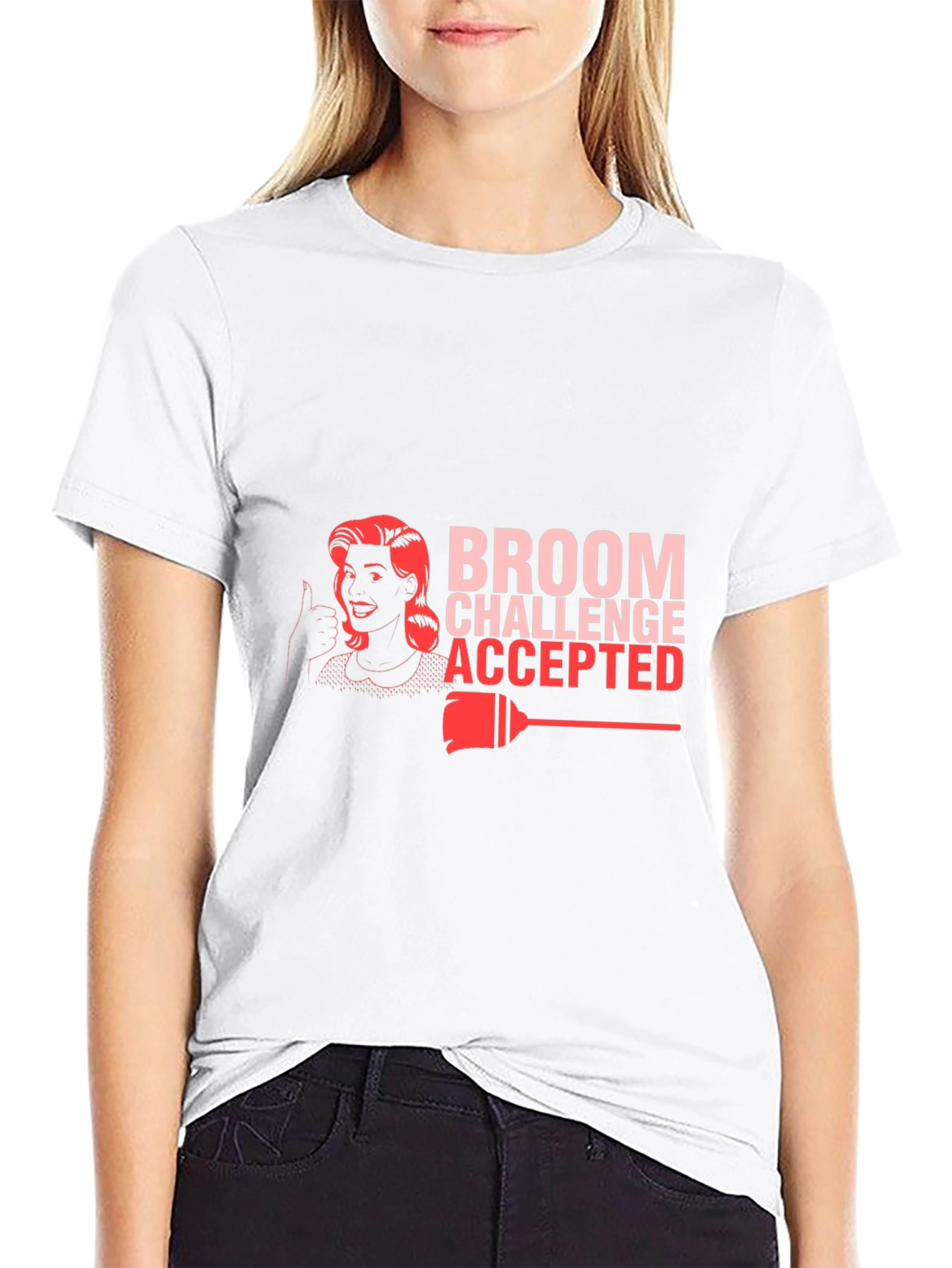 Broom Challenge Accepted Black T-Shirt