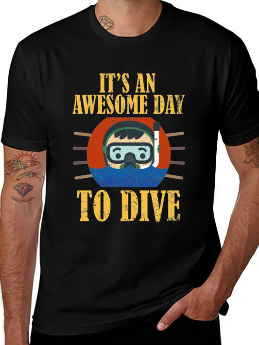 Awesome Day to Dive Graphic Tee - Snorkeler T-Shirt