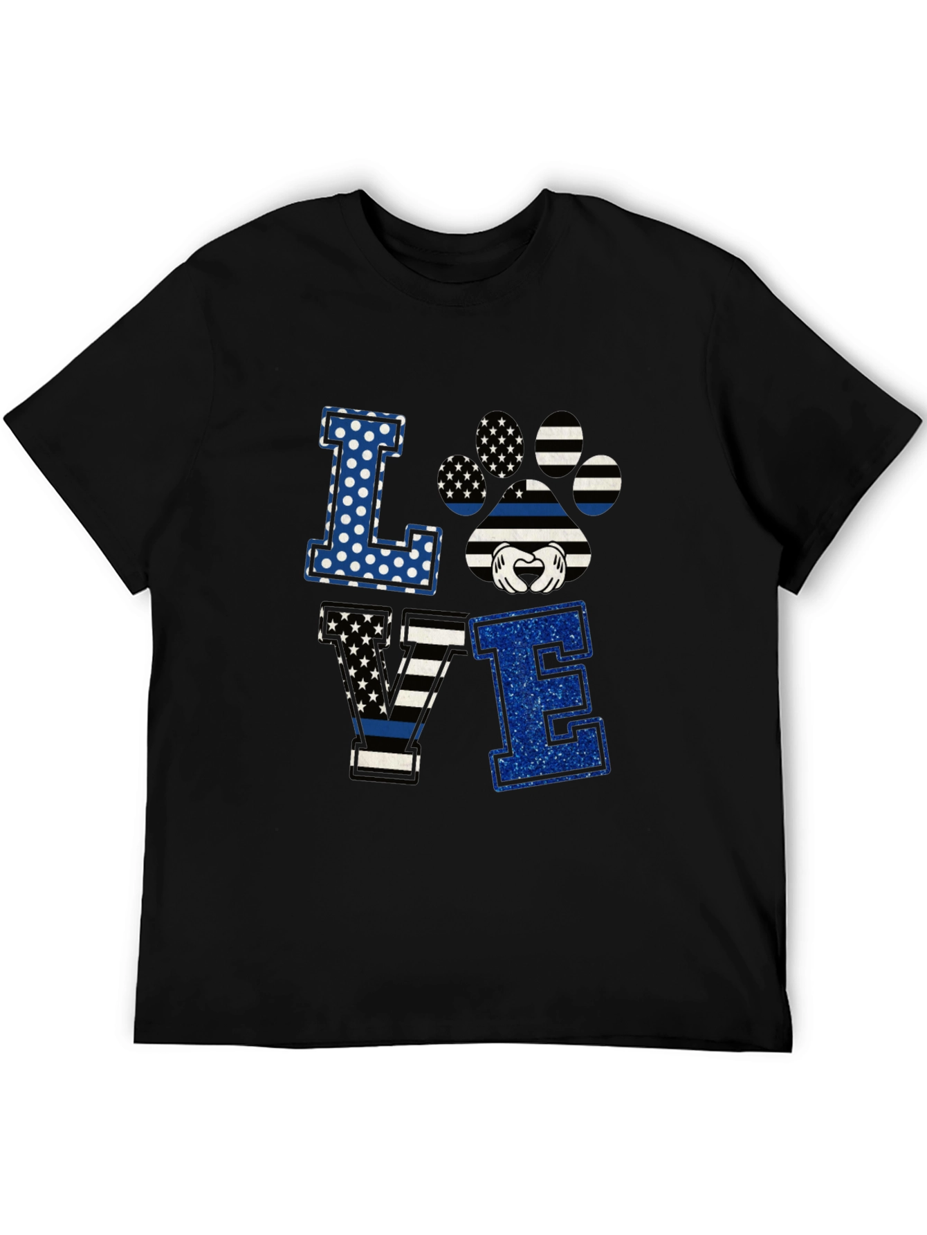 LOVE Paw Print Graphic T-Shirt