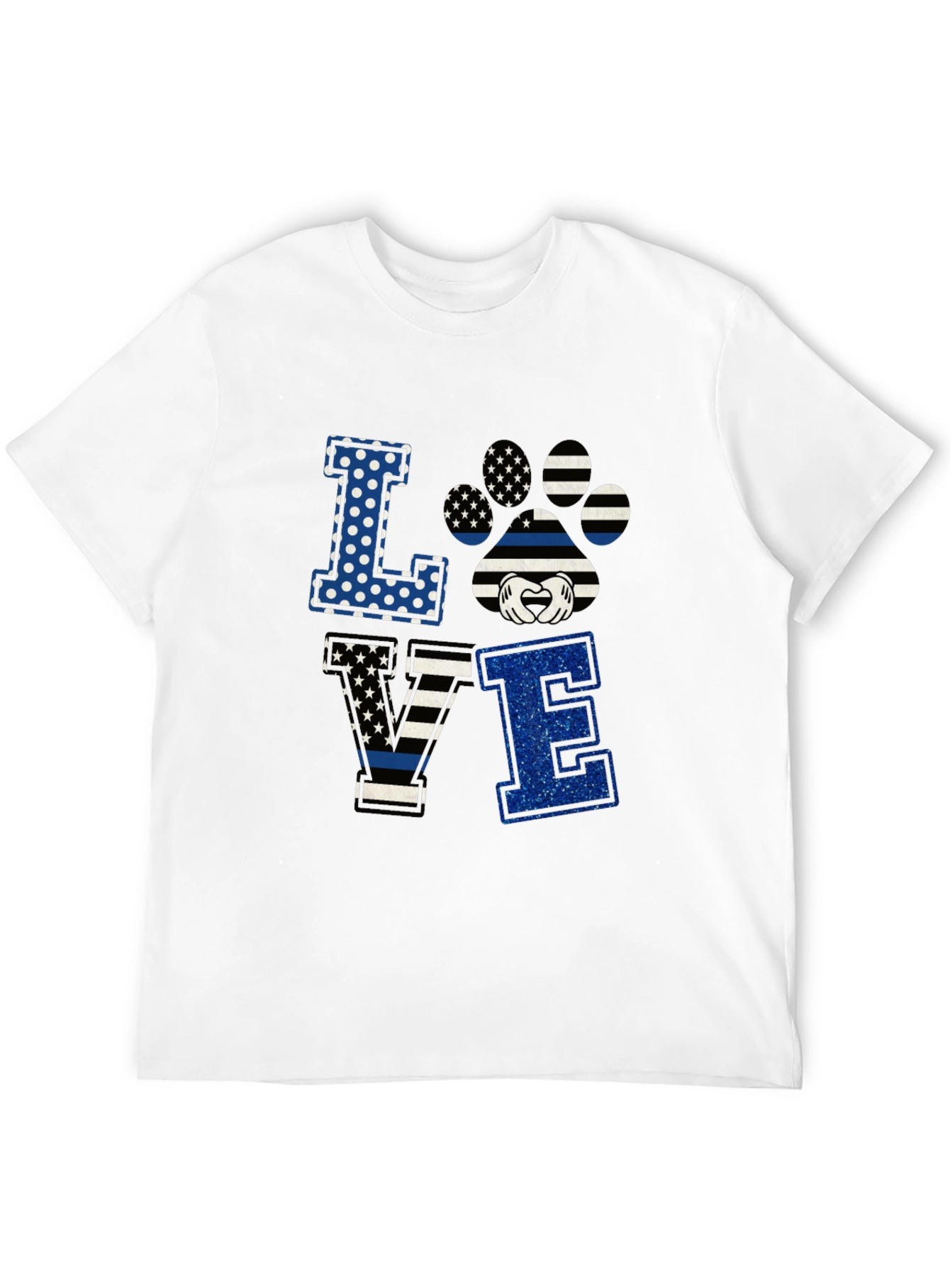 LOVE Paw Print Graphic T-Shirt