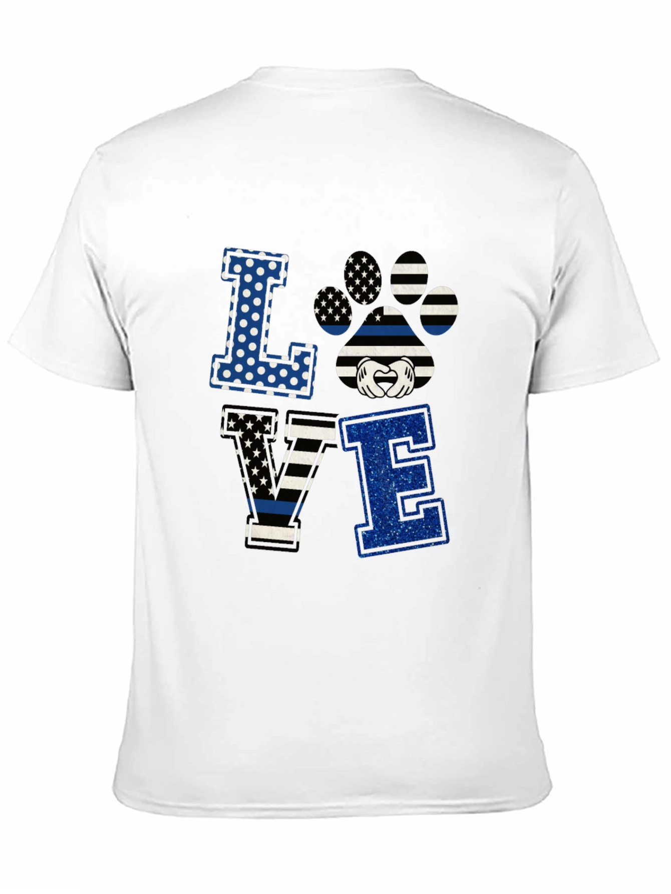 LOVE Paw Print Graphic T-Shirt