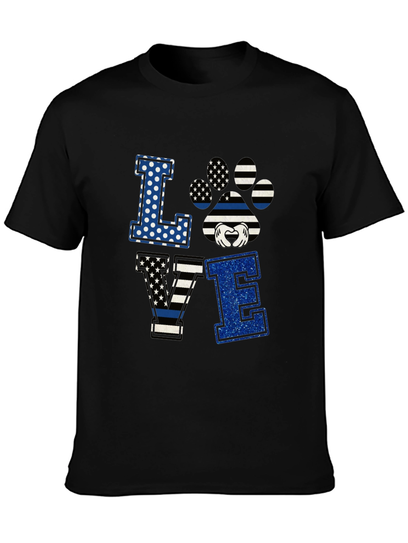 LOVE Paw Print Graphic T-Shirt