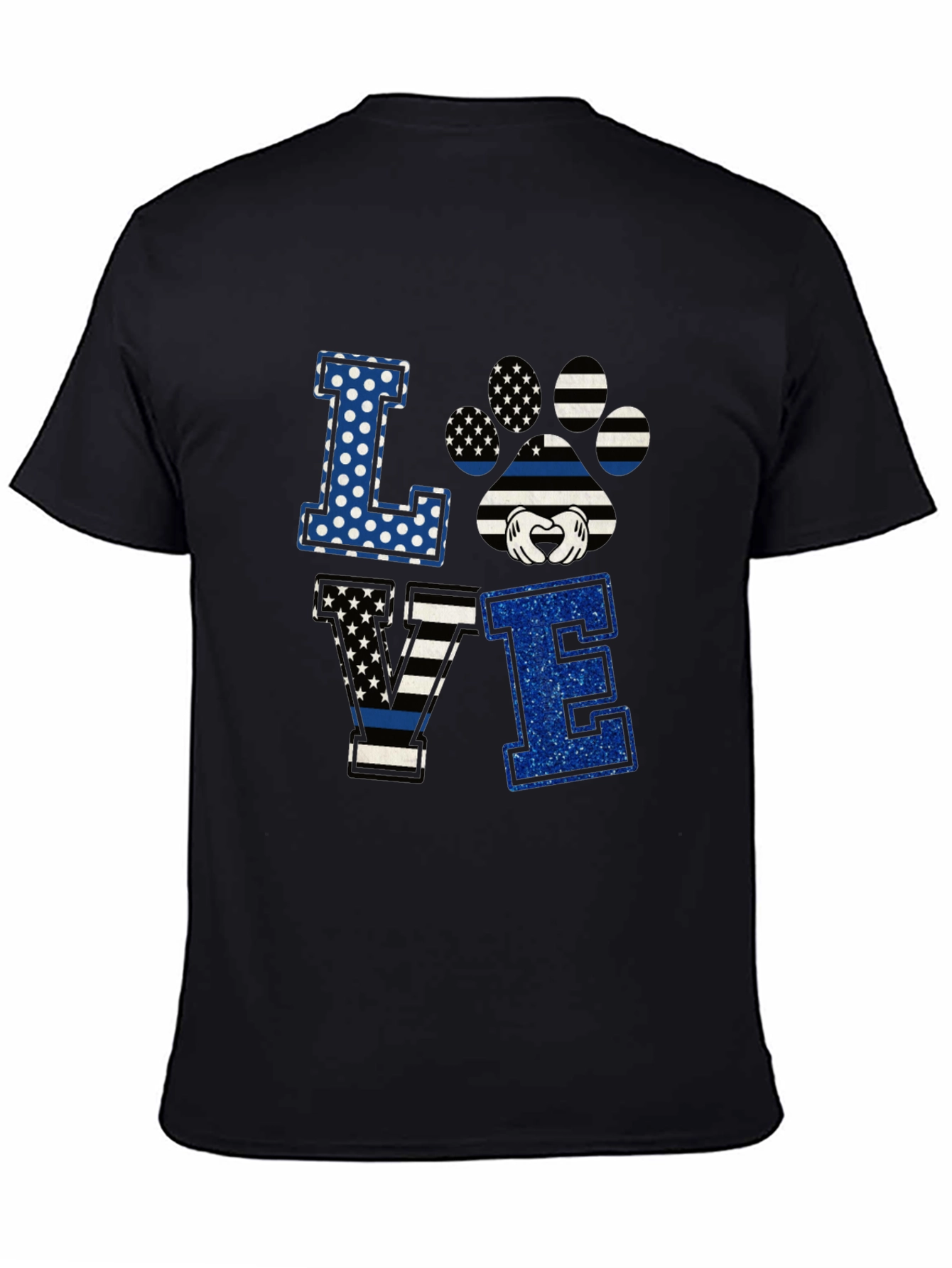LOVE Paw Print Graphic T-Shirt