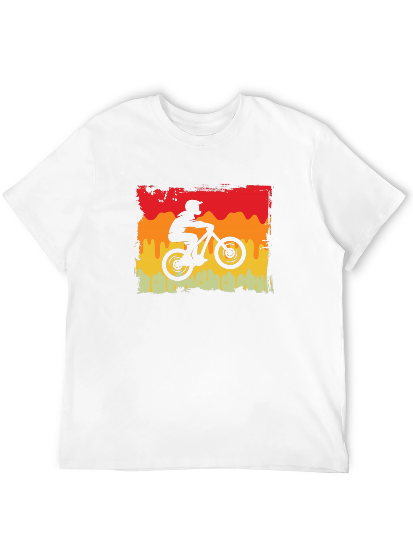 Retro Mountain Biker Graphic Tee - Black
