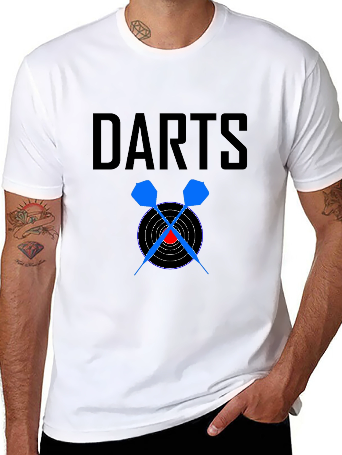 Darts Graphic Tee - Bullseye Design