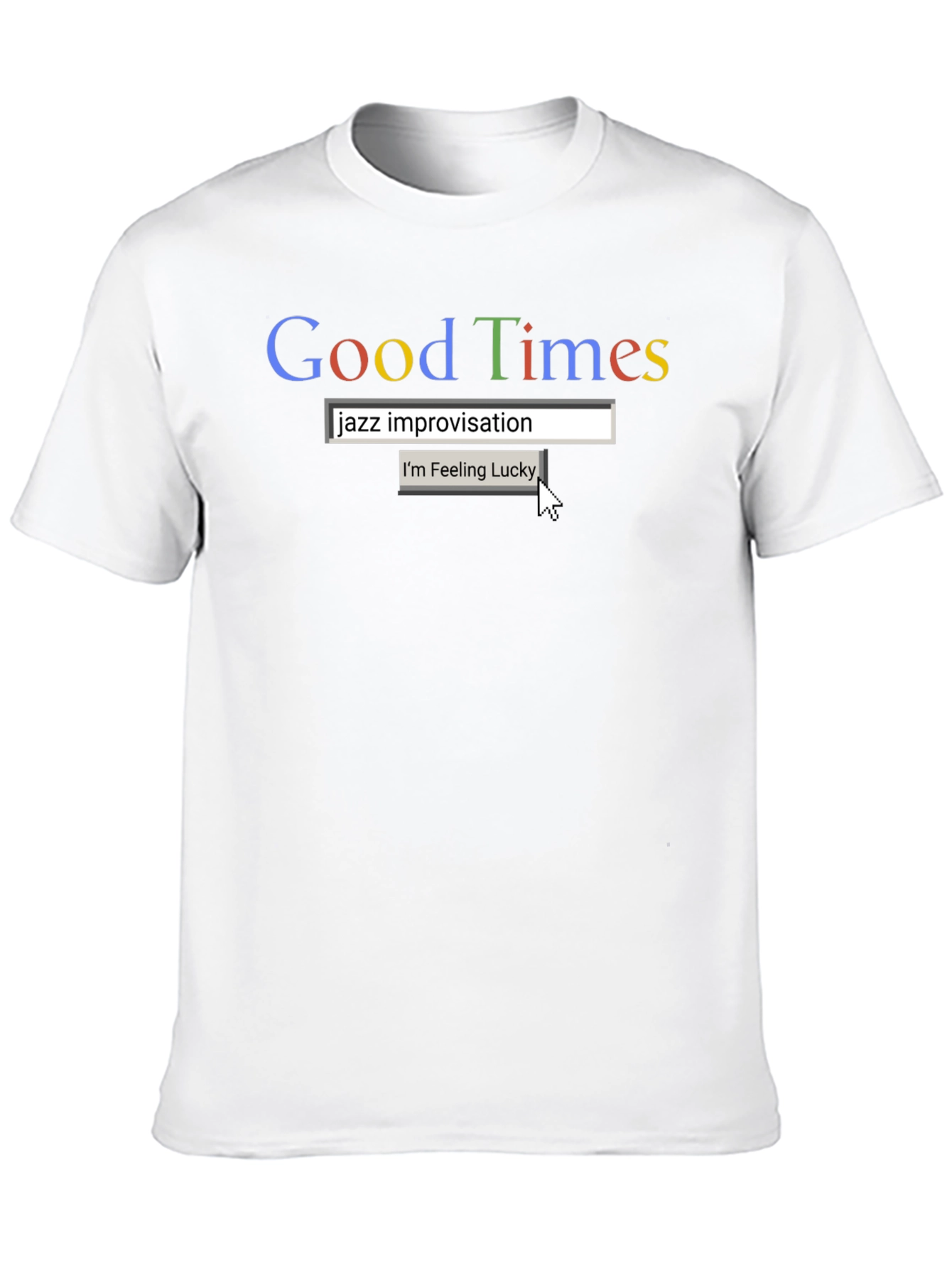 Good Times Jazz Improv Google Style Black T-Shirt