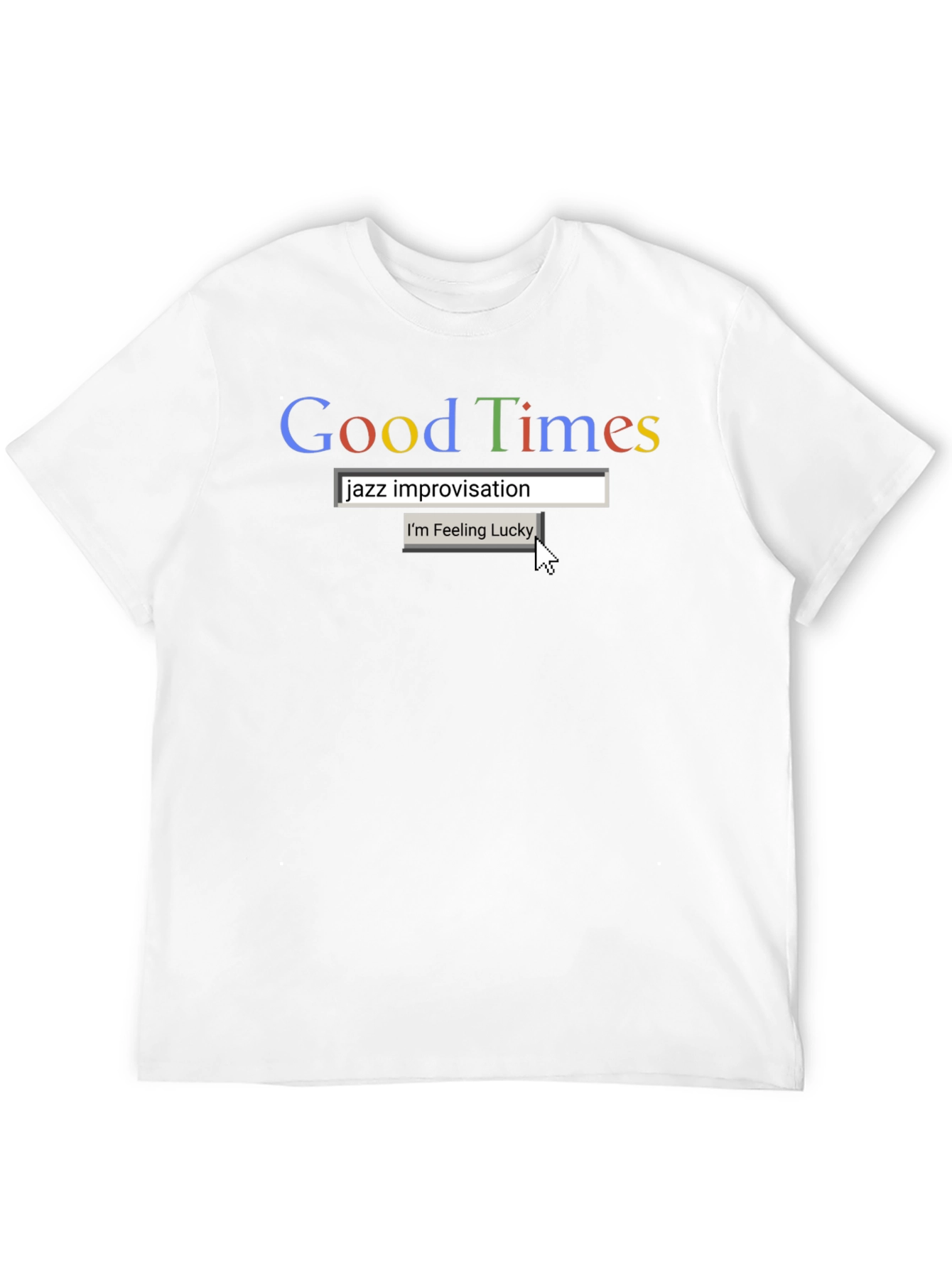 Good Times Jazz Improv Google Style Black T-Shirt