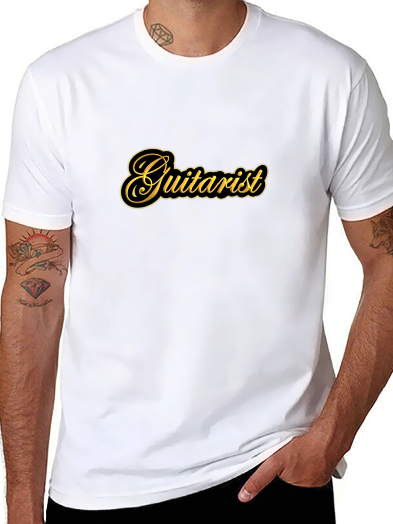 Guitarist Black T-Shirt - Music Lover Tee