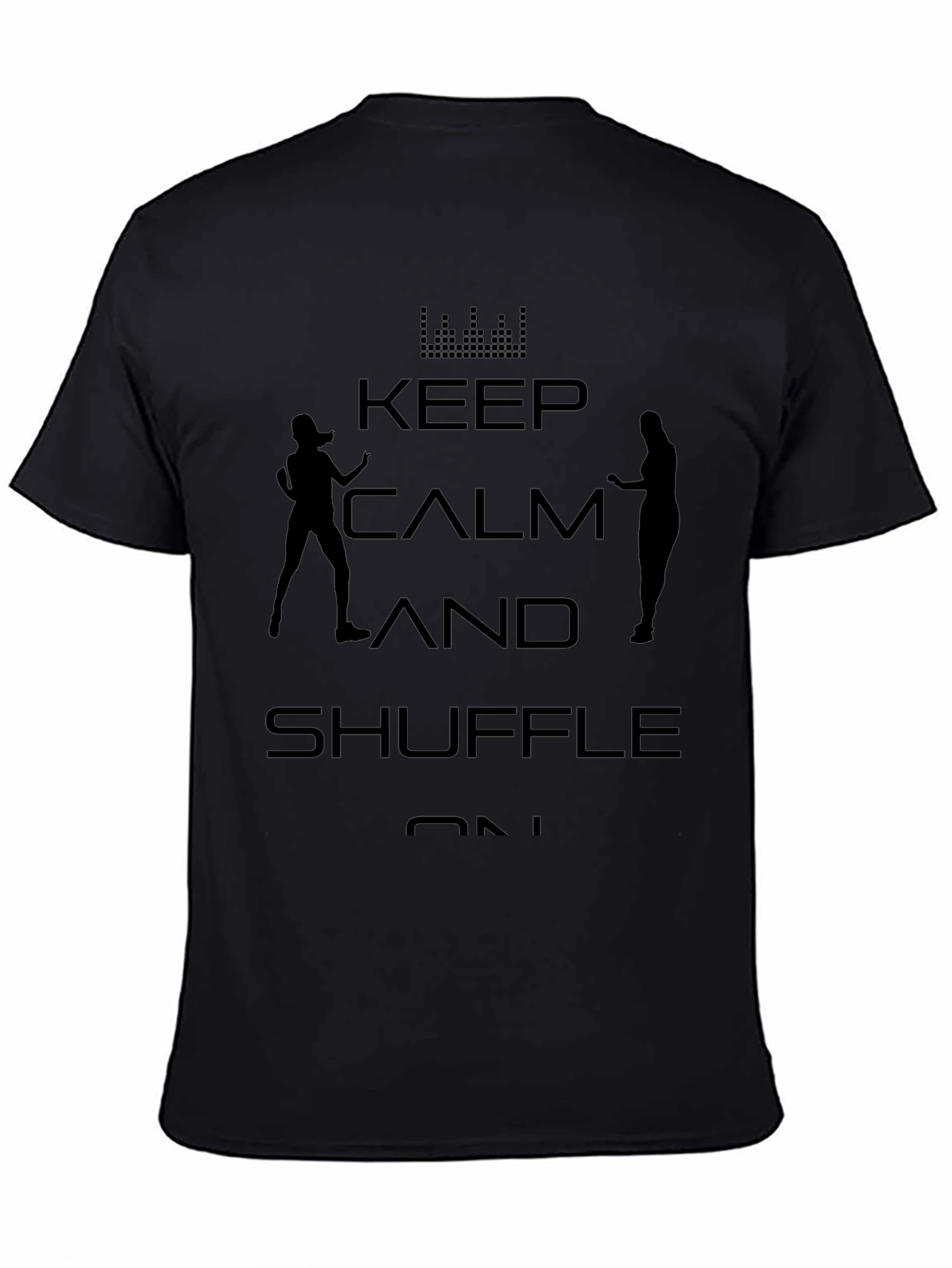 Keep Calm and Shuffle On - Black Graphic Tee