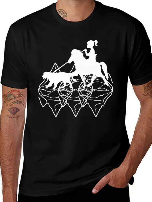 Horse & Dog Graphic T-Shirt