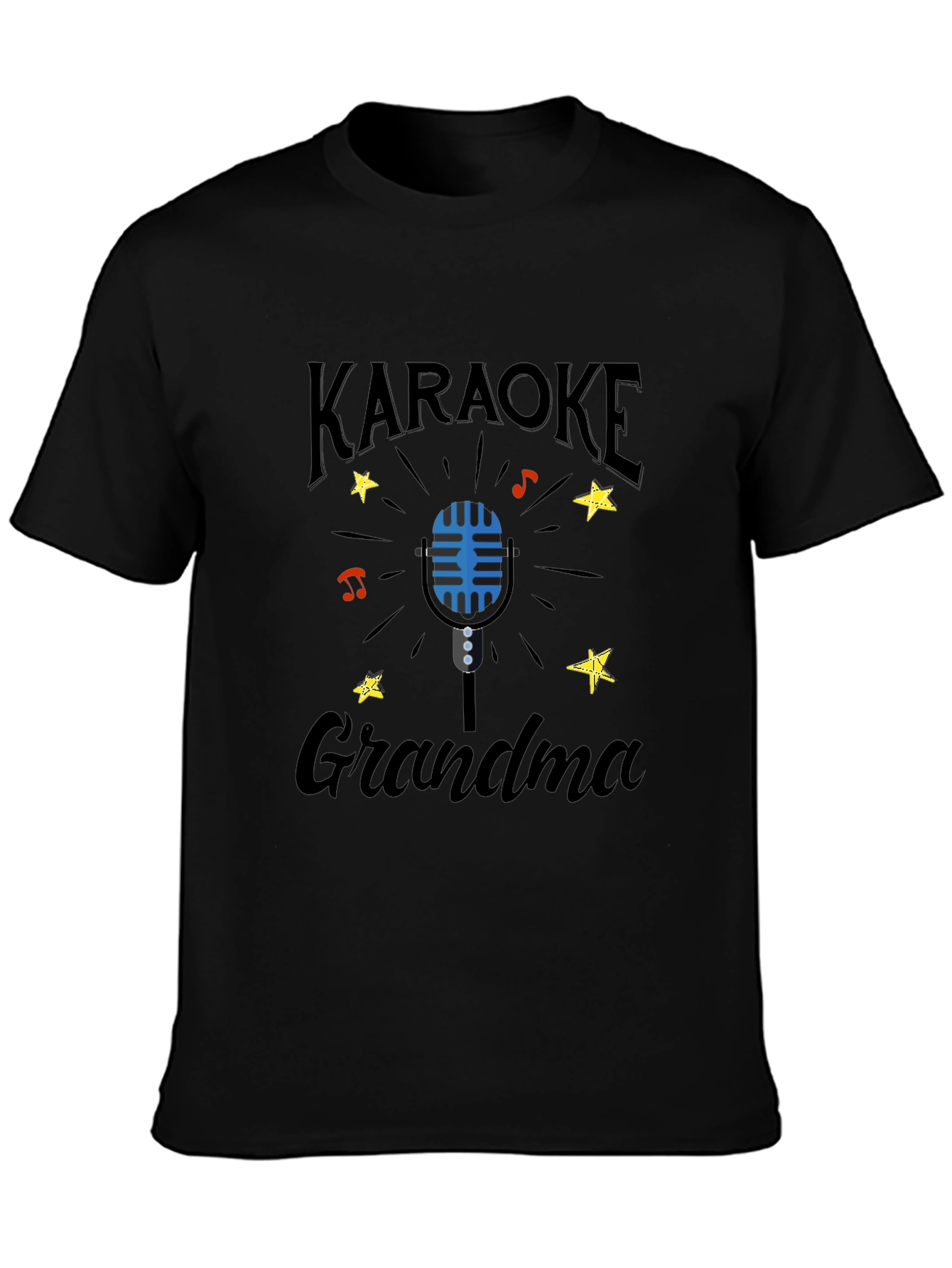 Karaoke Grandma T-Shirt - Black