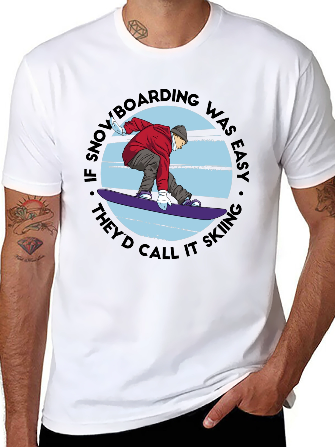 Snowboarding vs Skiing Graphic Tee