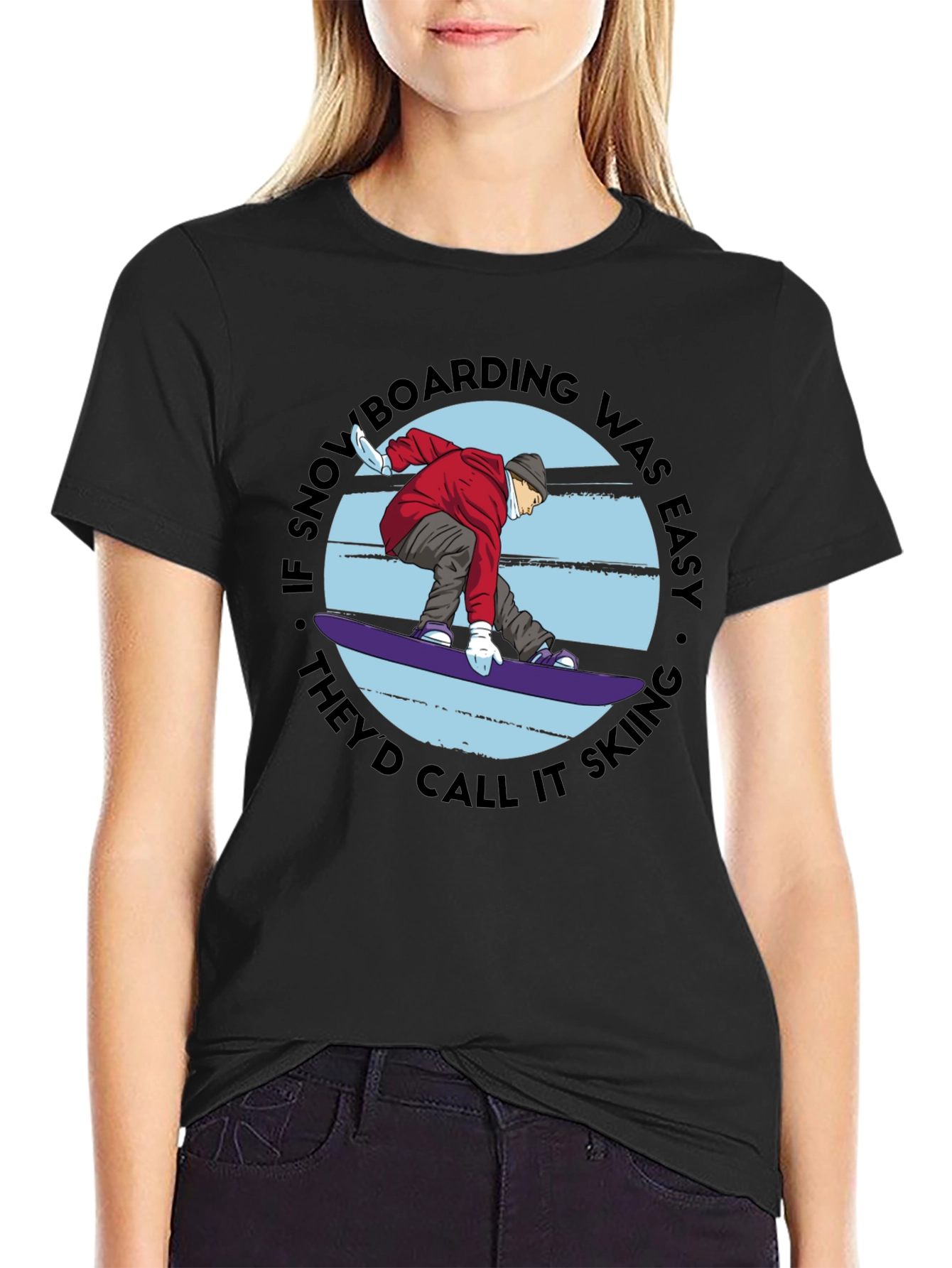 Snowboarding vs Skiing Graphic Tee
