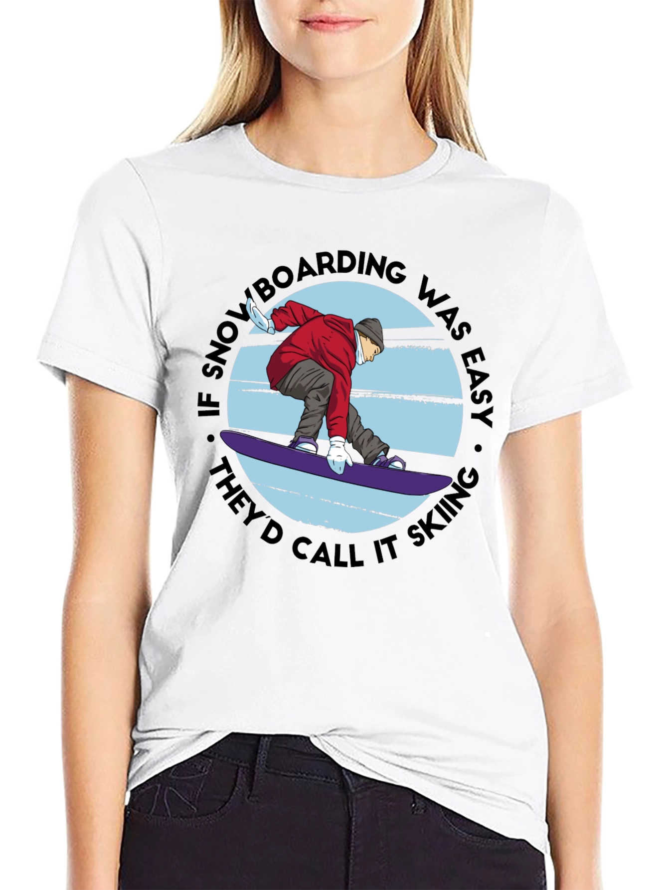Snowboarding vs Skiing Graphic Tee