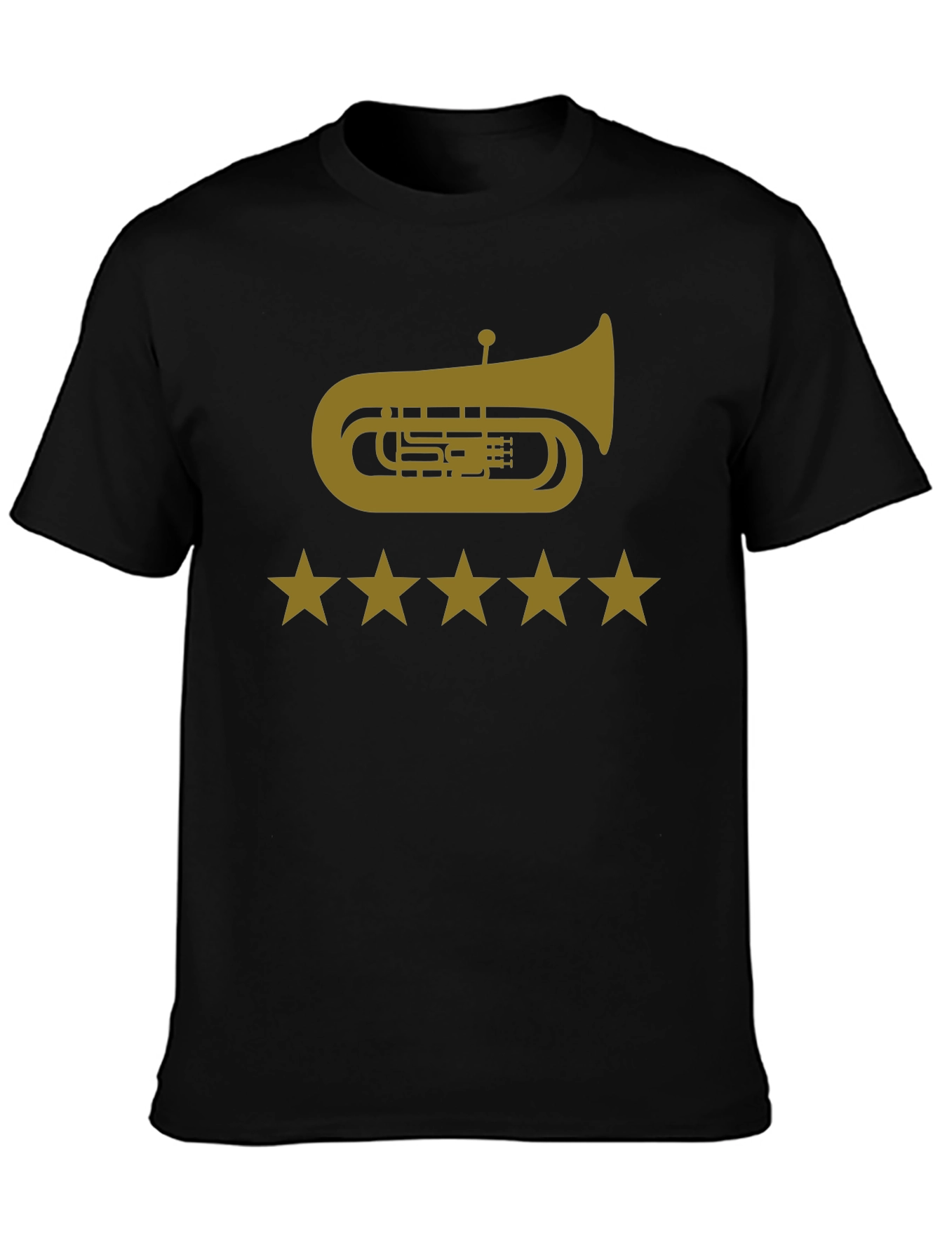 Tuba & Stars Graphic Tee - Music Lovers T-Shirt