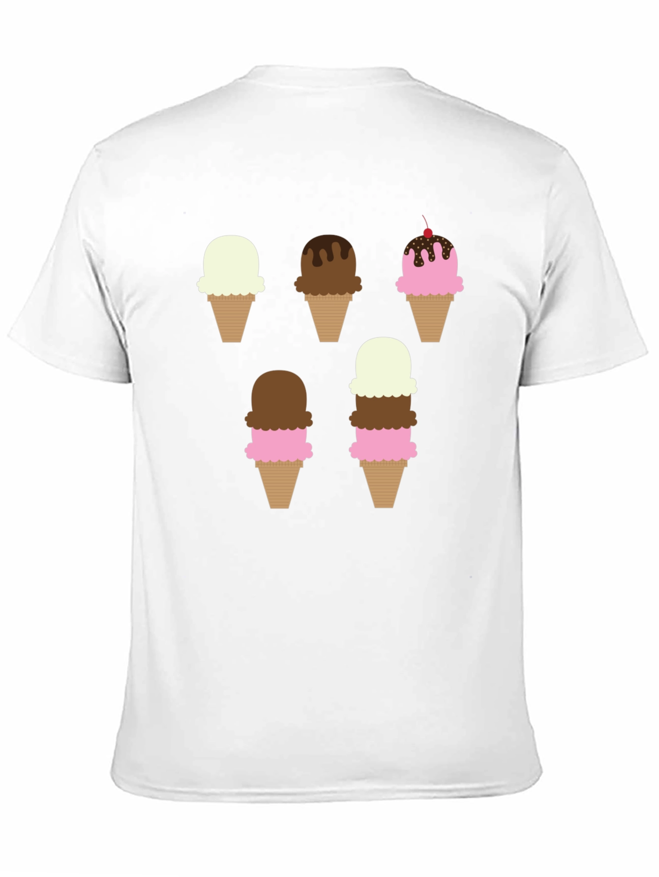 Ice Cream Cone Graphic T-Shirt - Unisex Casual Tee