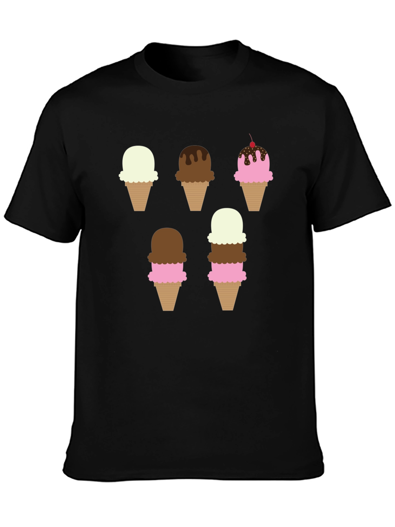 Ice Cream Cone Graphic T-Shirt - Unisex Casual Tee