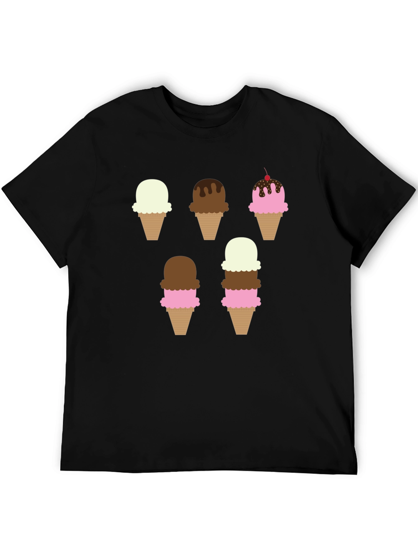 Ice Cream Cone Graphic T-Shirt - Unisex Casual Tee